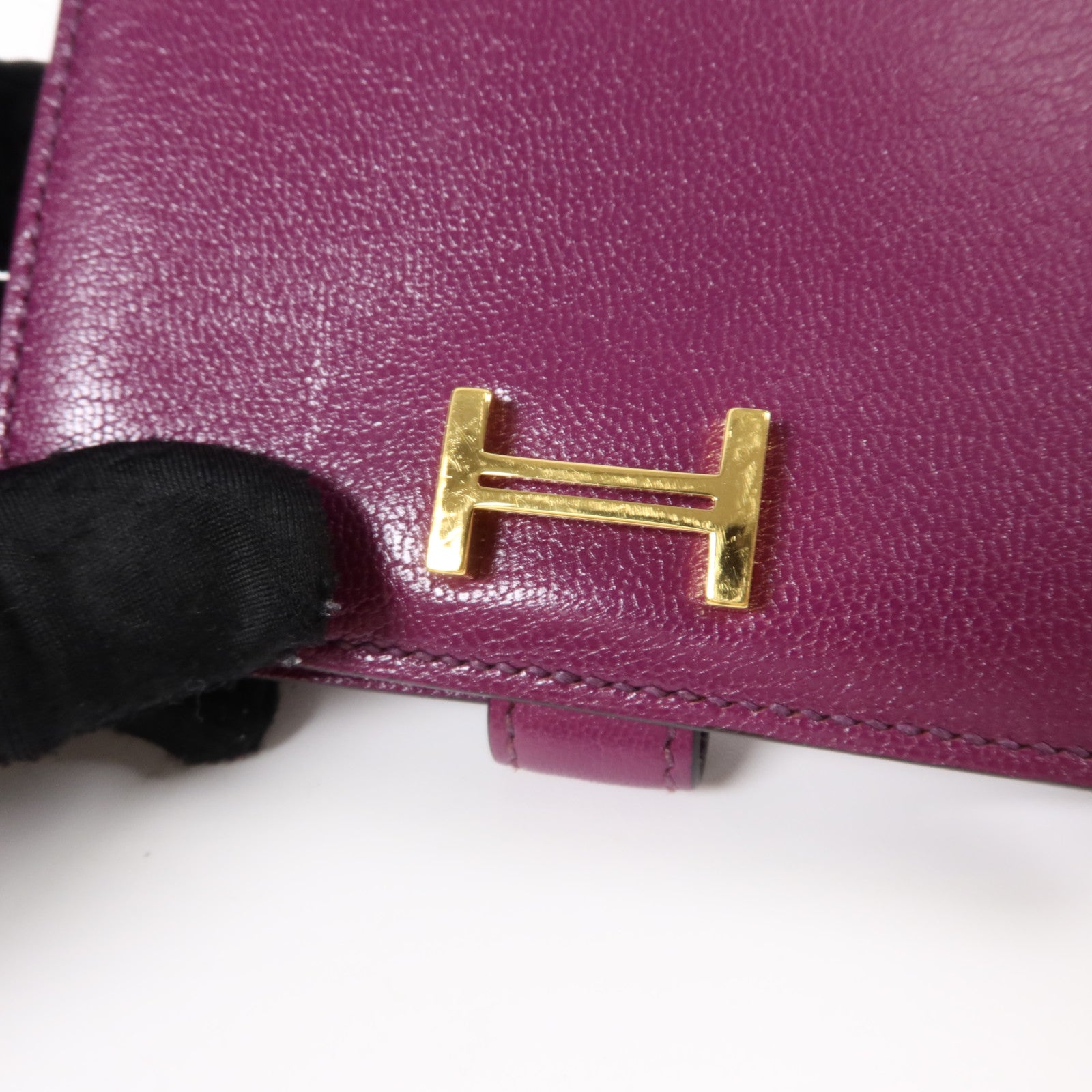HERMES Chevre皮革Bearn Card Case金扣卡片套Anemone