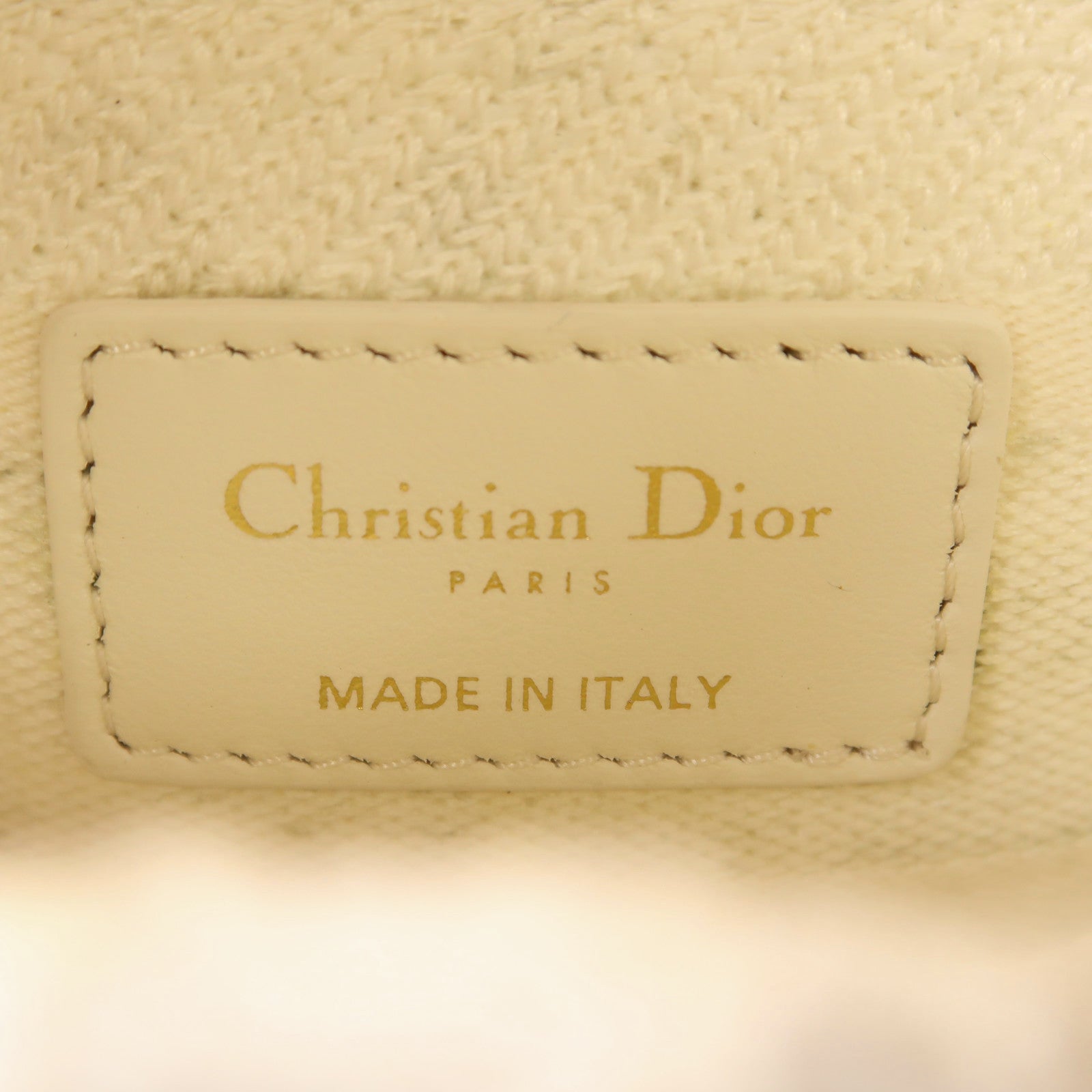 Dior 布料Lady Dior Shoulde手挽肩背兩用袋白色