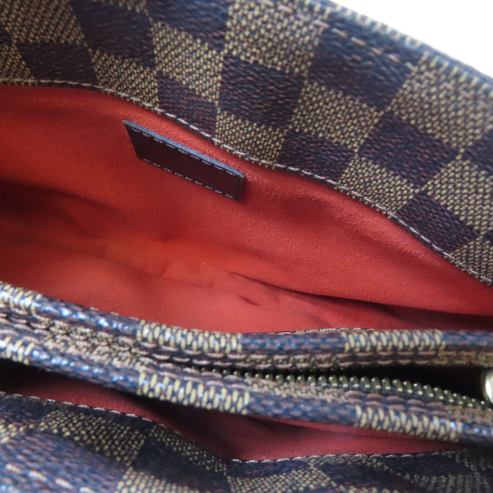 LOUIS VUITTON Damier Ebene Aubagne金扣肩背袋啡色