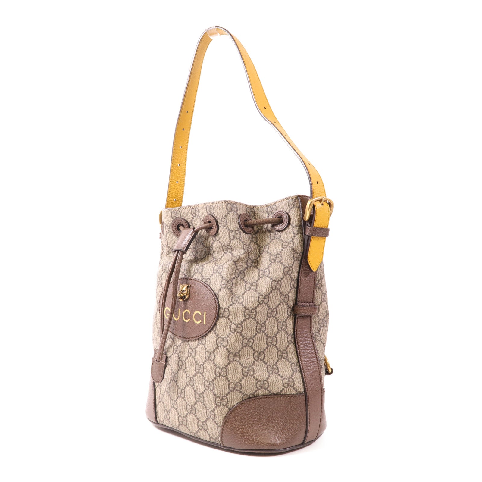 GUCCI 【激減優惠】塗層帆布Shoulder Bag金扣手挽肩背兩用袋