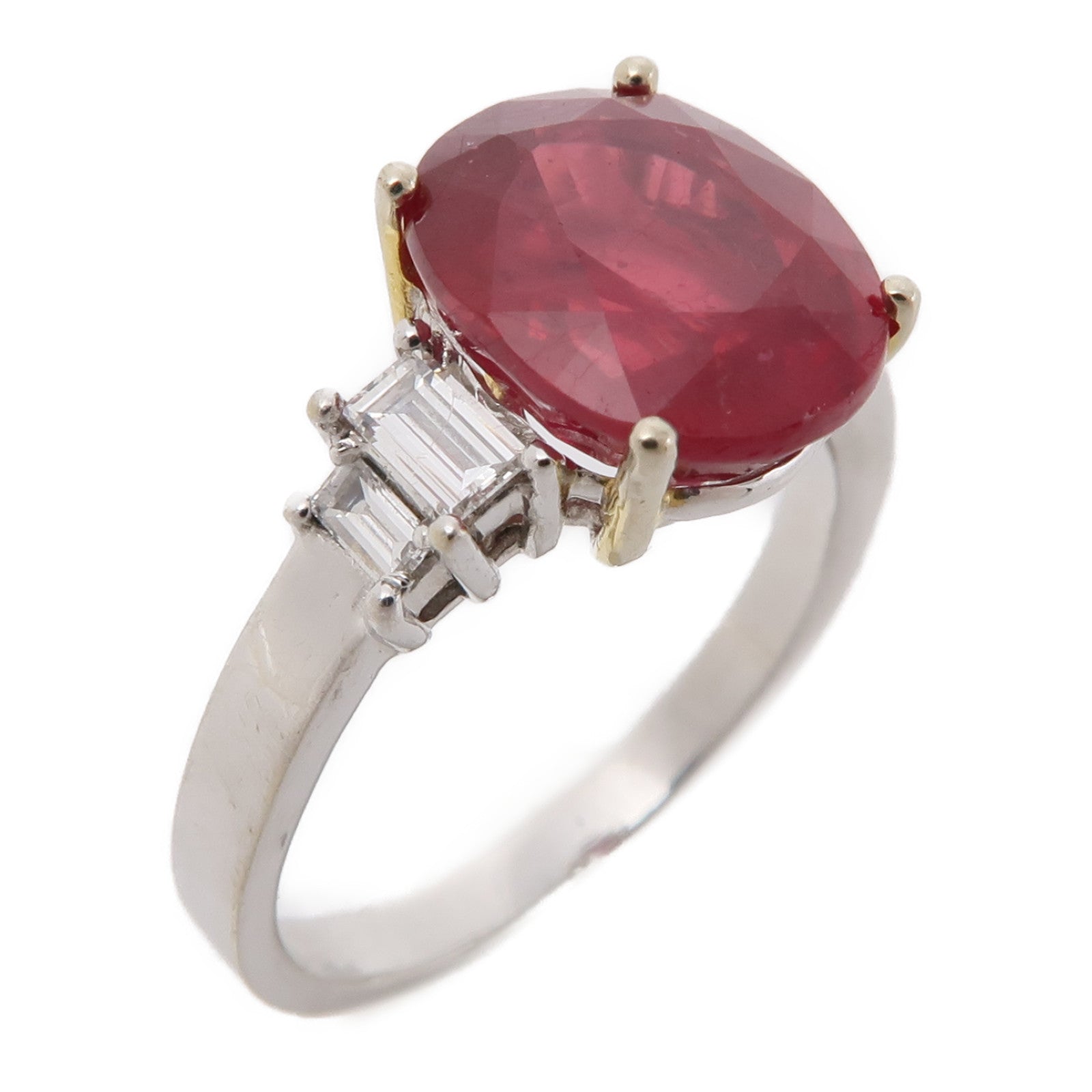 JEWELRY 18K白金Ruby Ring紅寶石戒指US#5.75