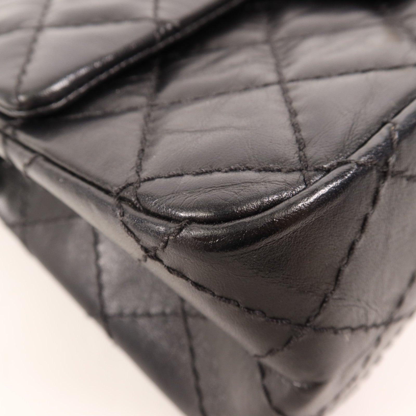 CHANEL 羊皮皮革2.55 Mini金扣鏈帶肩背袋