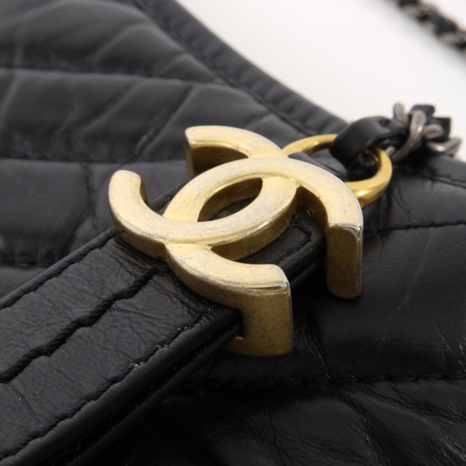 CHANEL 牛皮皮革Gabrielle Small鏈帶肩背袋