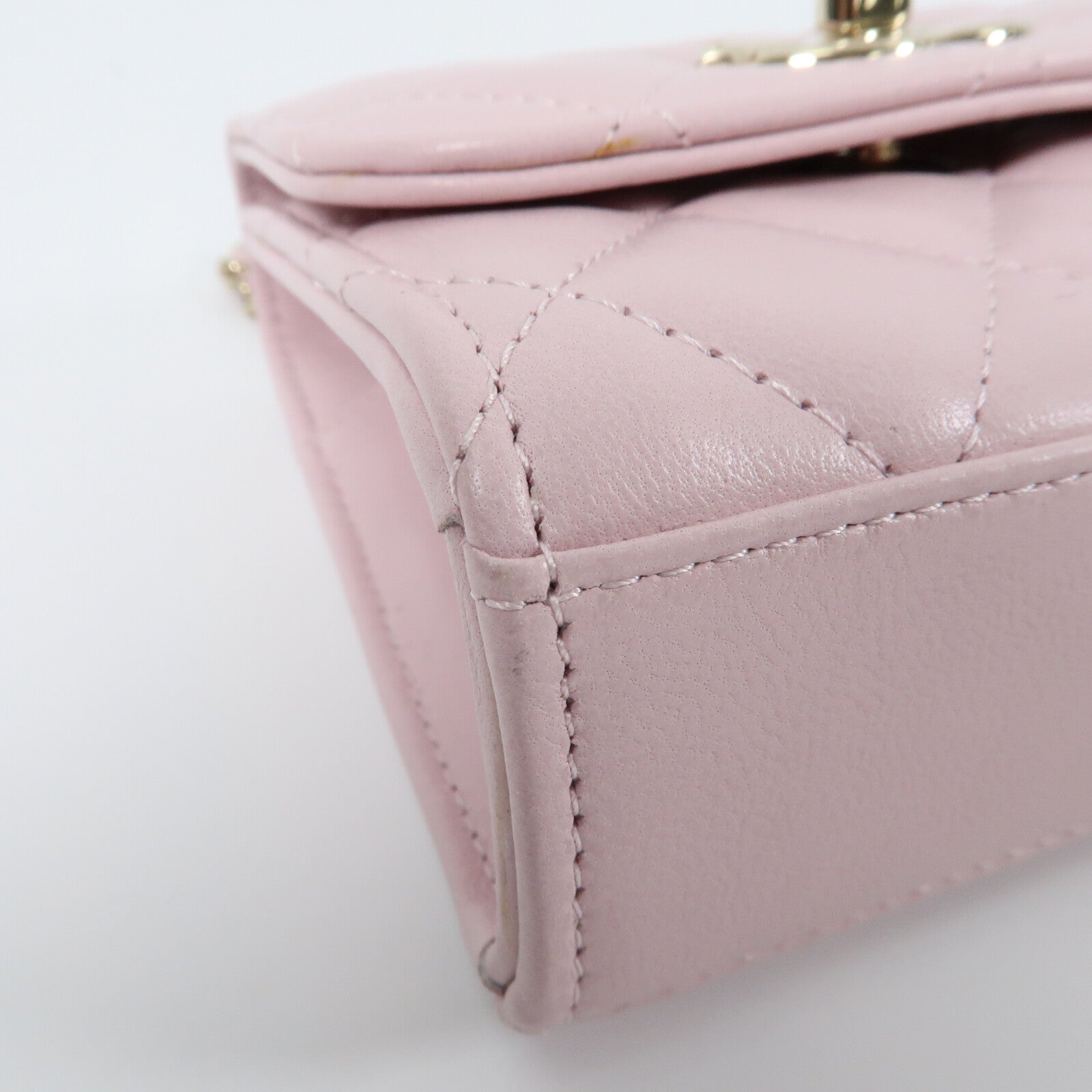 CHANEL 羊皮皮革Trendy CC Mini Bag金扣鏈帶肩背袋