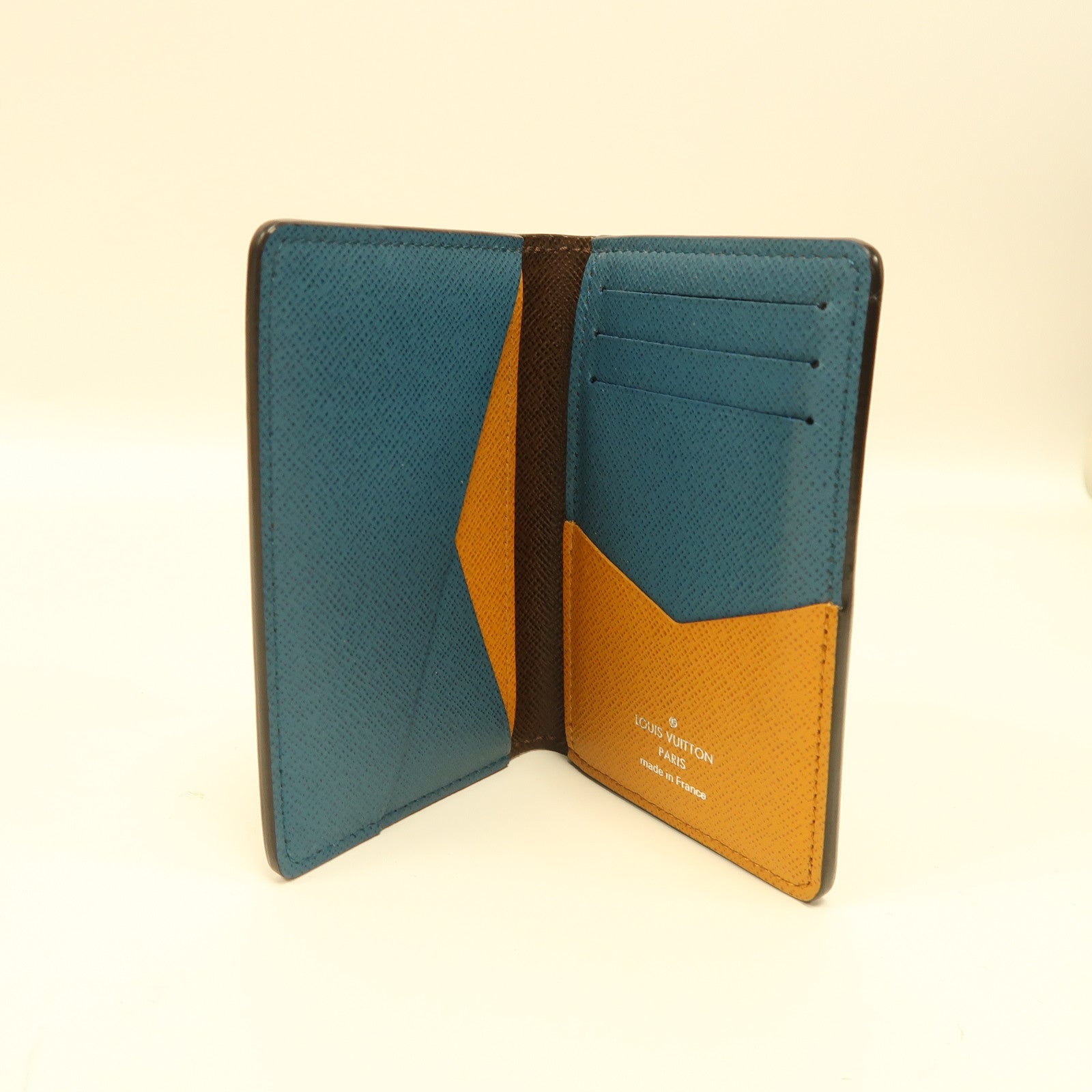 LOUIS VUITTON Epi/Monogram Card Holder卡片套藍色/啡色