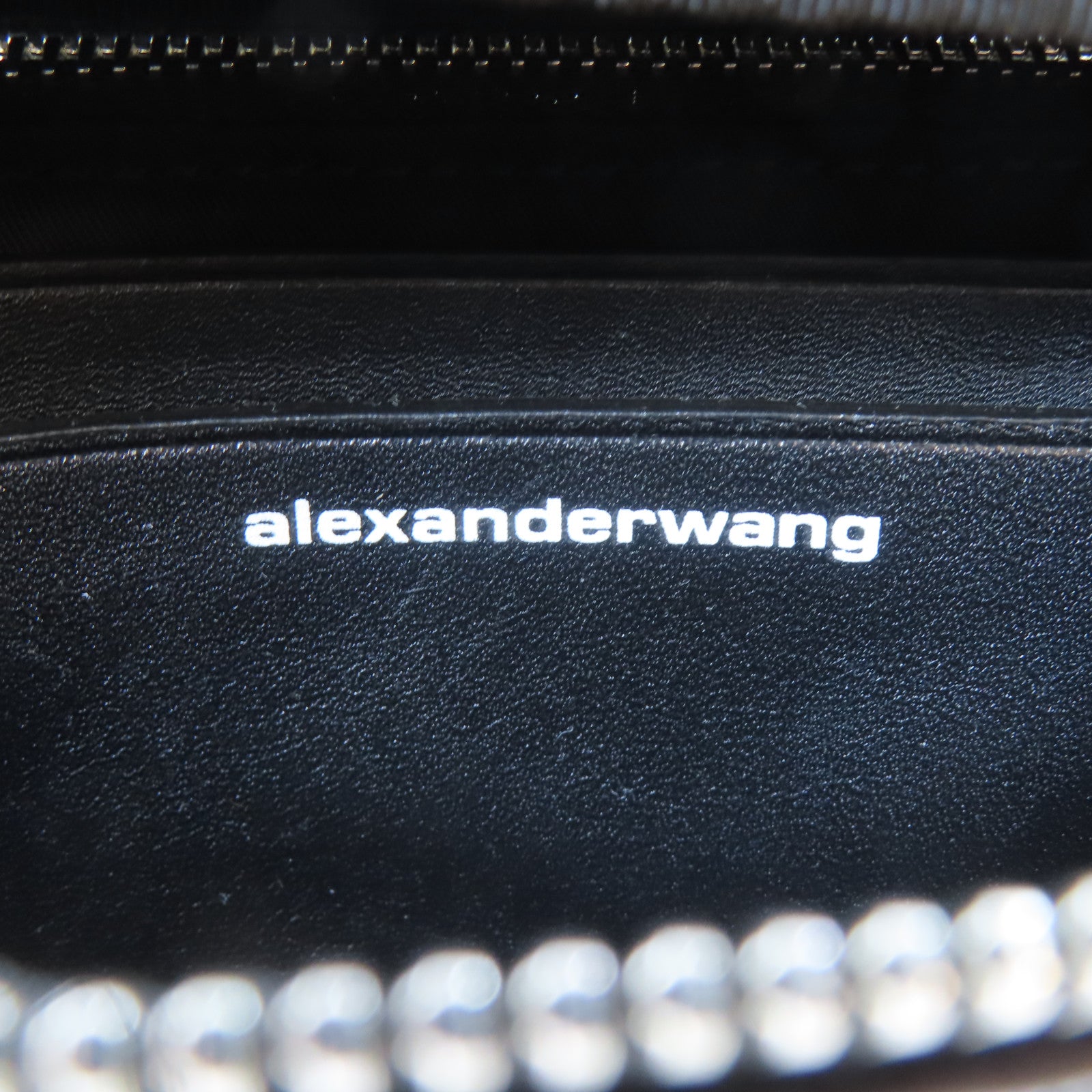 alexanderwang 羊皮皮革Waist Bag銀扣腰包黑色