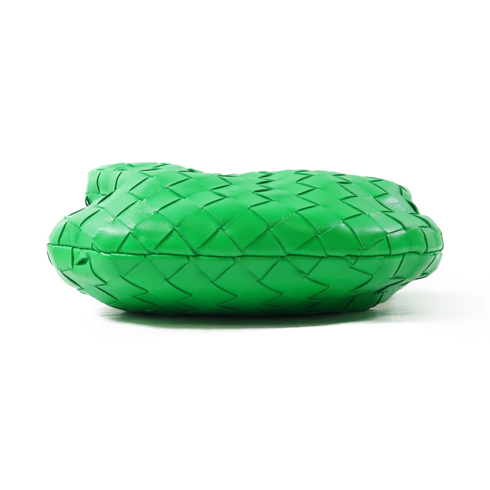 BOTTEGA VENETA 皮革Mini Jodie金扣手挽袋綠色