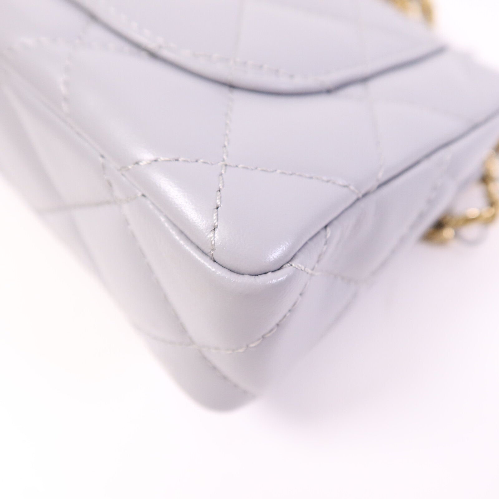 CHANEL 羊皮皮革Chain Shoulder金扣手挽肩背兩用袋