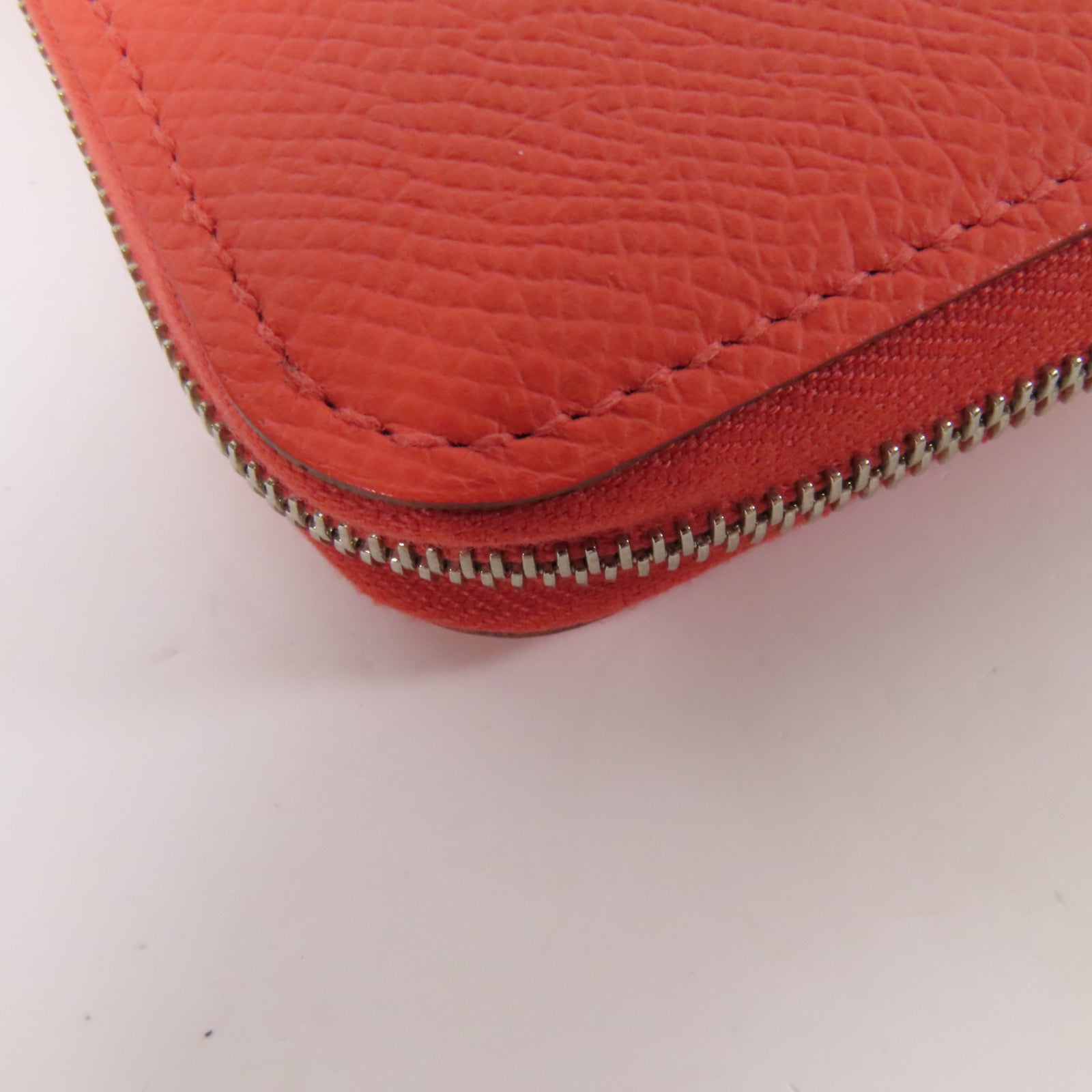 HERMES Epsom皮革Sikin Coin Purse零錢包Rouge Pivoine