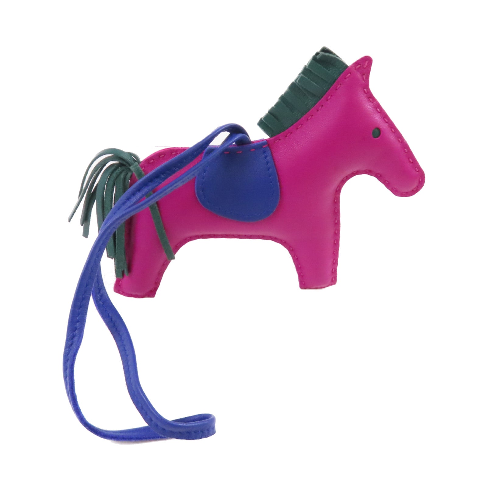 HERMES Swift皮革Rodeo MM Charm掛飾紫色/綠色/藍色