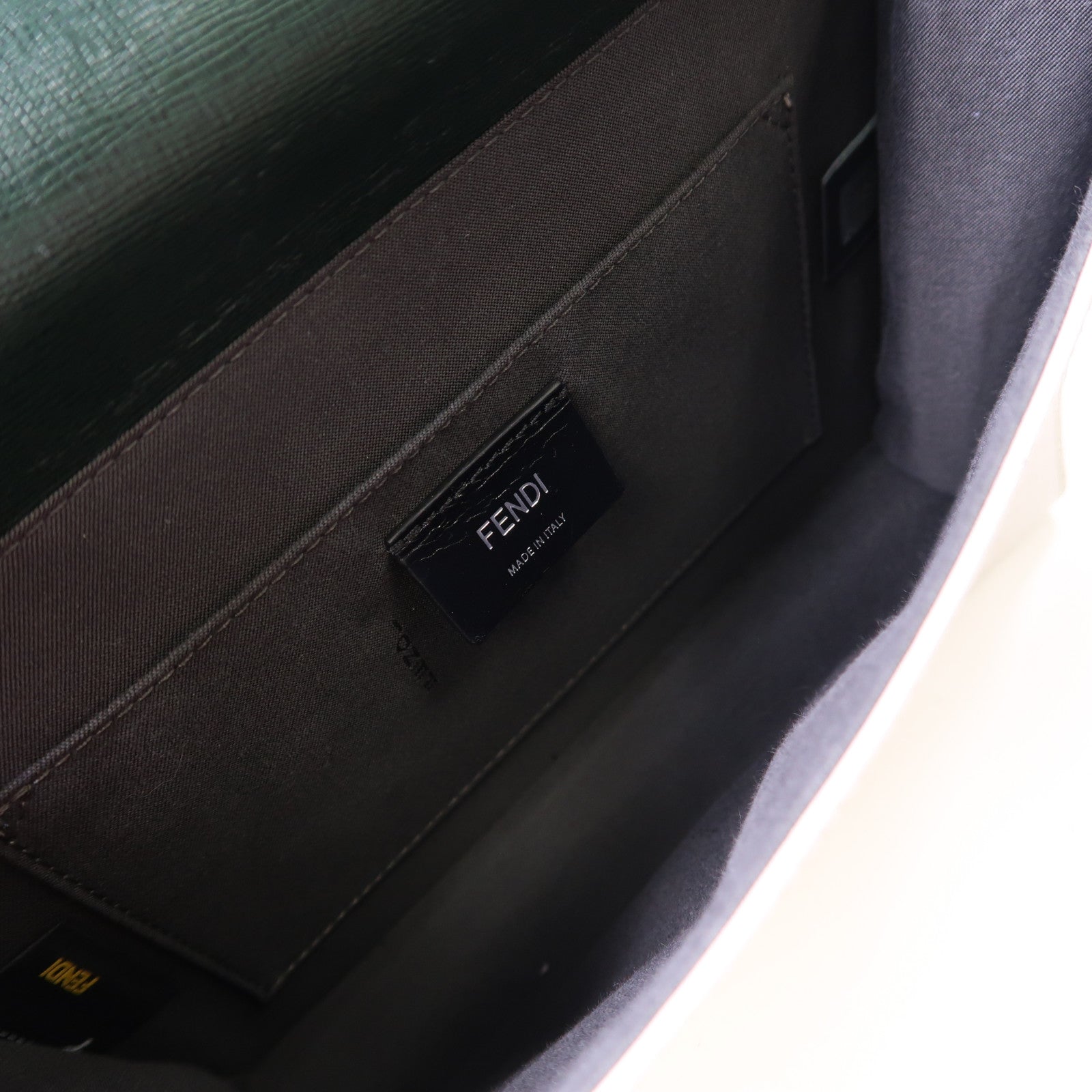 FENDI SHW 2 Way Bag 8BT-222-Z25 149-2384 Calfskin Leather Gray/Pink/Deep Green