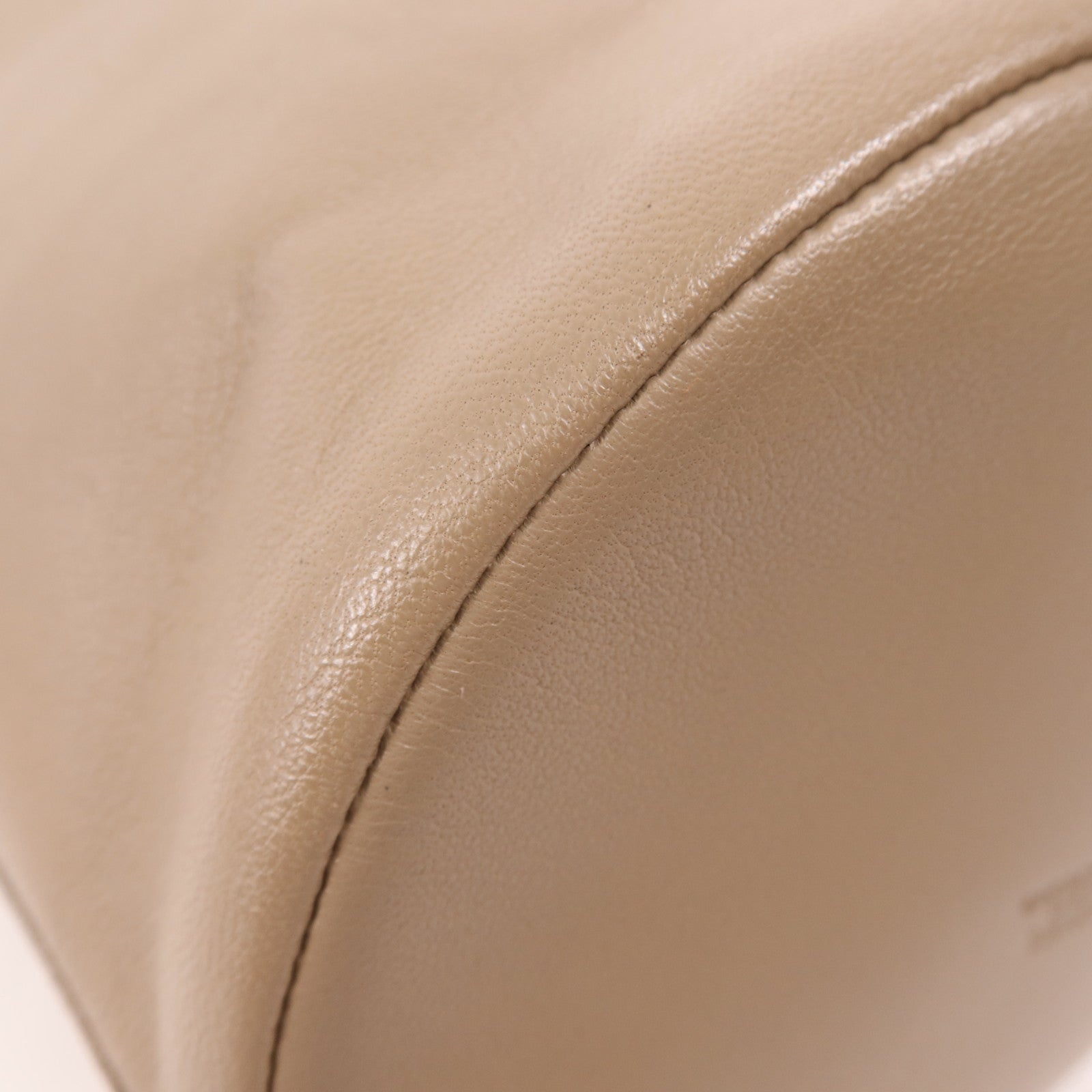 HERMES Milo皮革Bucket Bag銀扣手拿包Etoupe