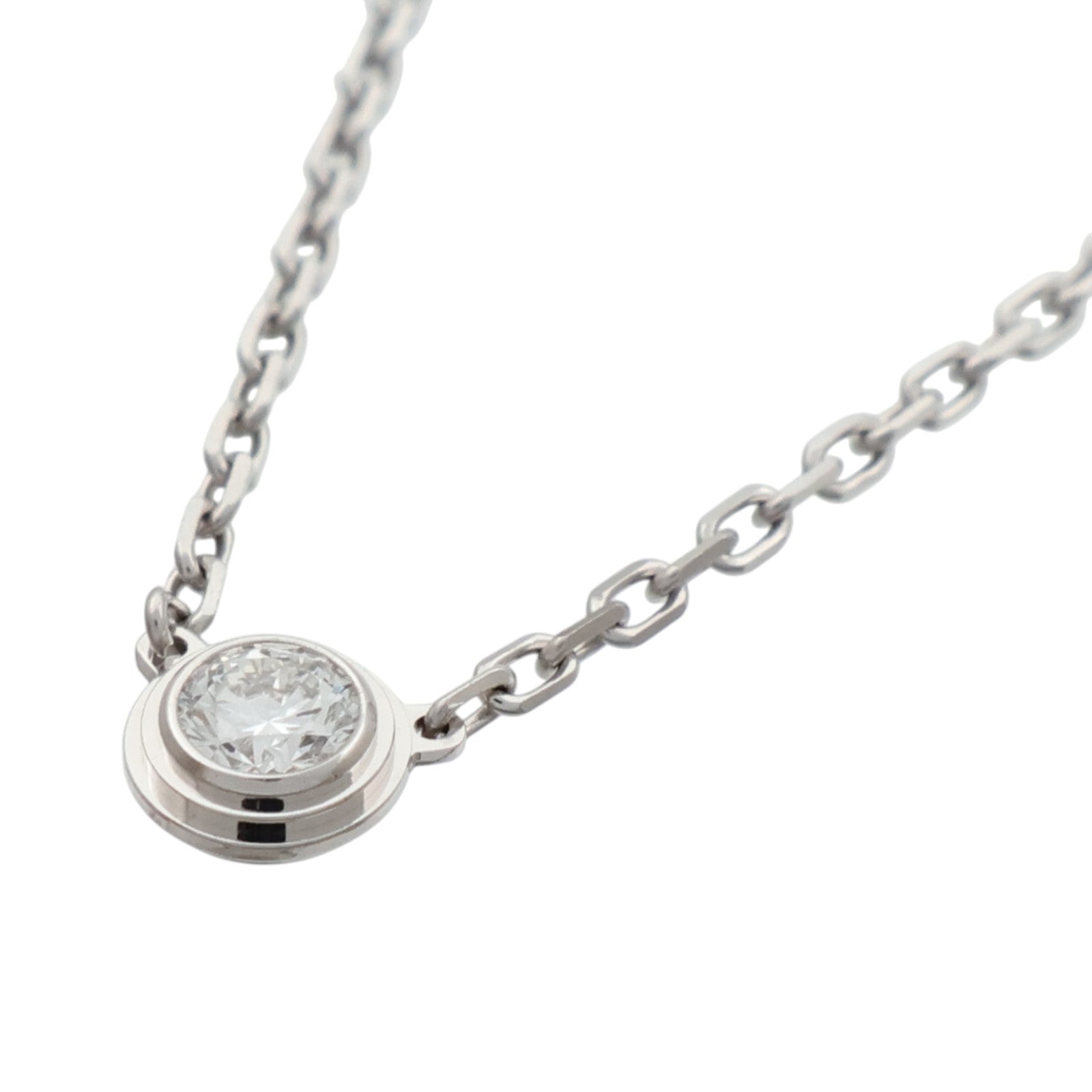 CARTIER 18K白金Damour Diamants Legers鑽石項鍊