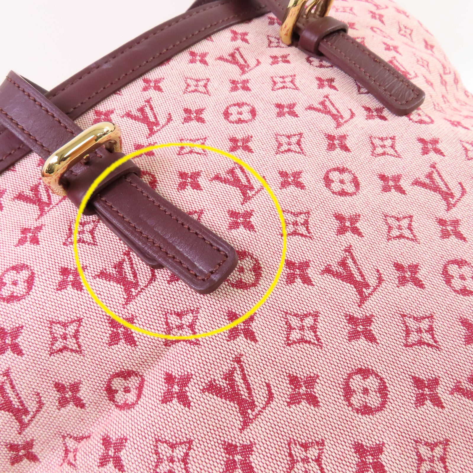 LOUIS VUITTON Monogram-mini Josephine GM 2Way Shoulder Bag金扣手挽肩背兩用袋酒紅色