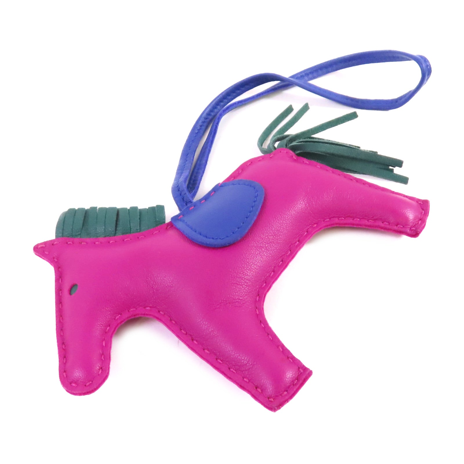 HERMES Swift皮革Rodeo MM Charm掛飾紫色/綠色/藍色