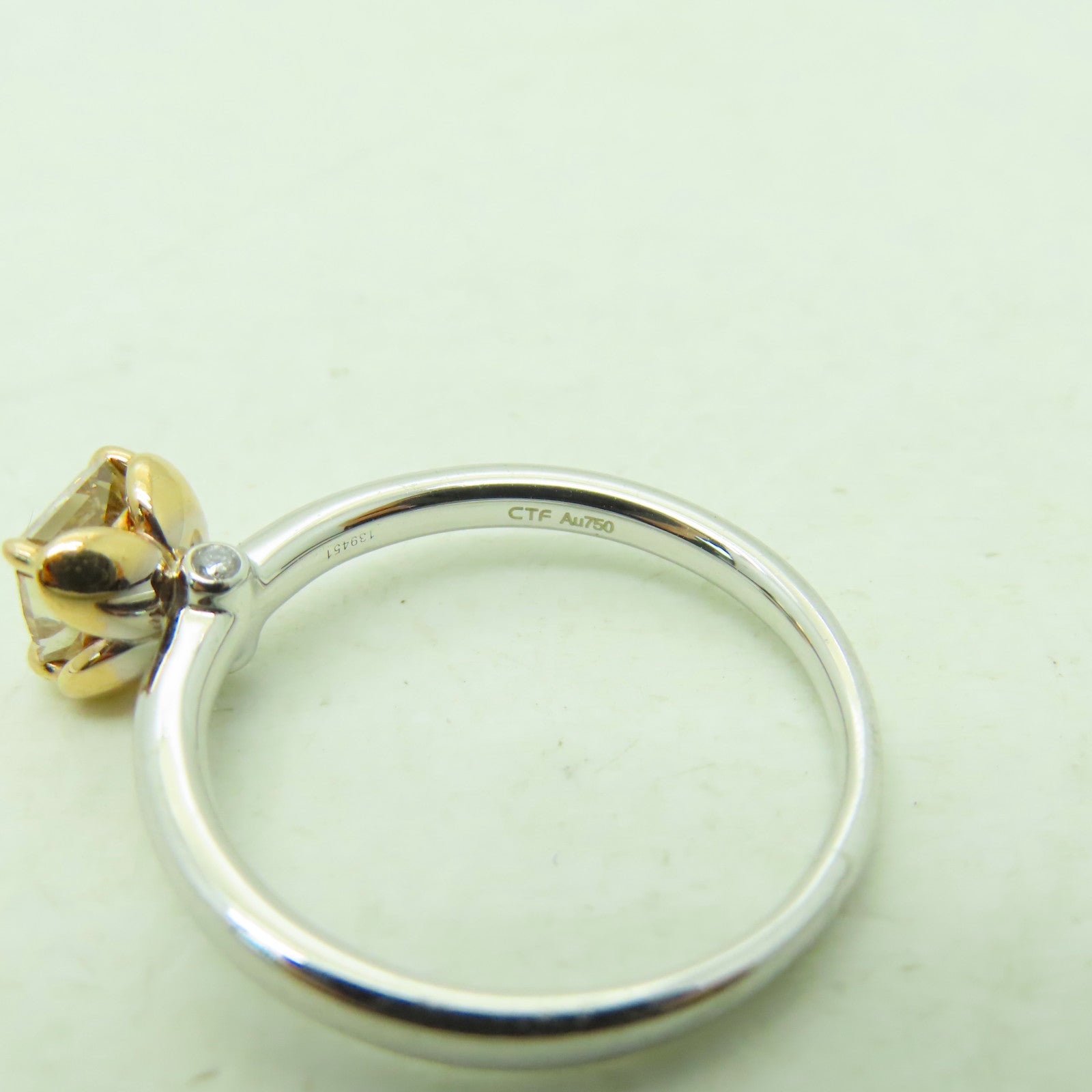 JEWELRY **【激減優惠】18K白金/玫瑰金Diamond Ring1.06ct/0.26ct鑽石戒指US#7.5