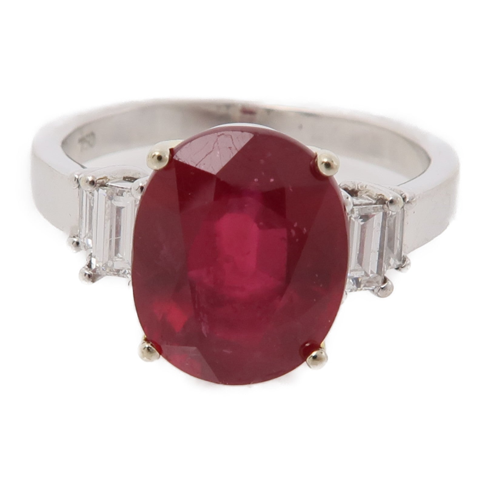 JEWELRY 18K白金Ruby Ring紅寶石戒指US#5.75