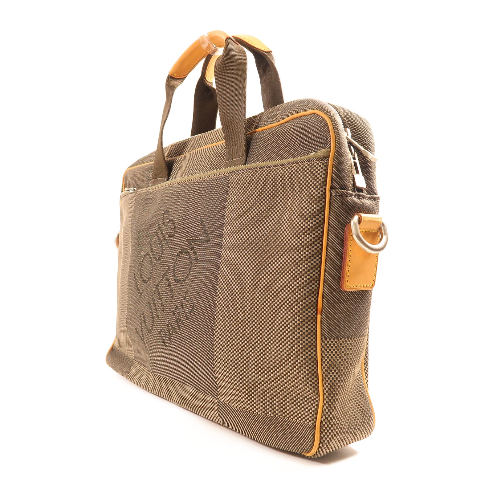 LOUIS VUITTON Damier Geant Associe銀扣手挽肩背兩用袋