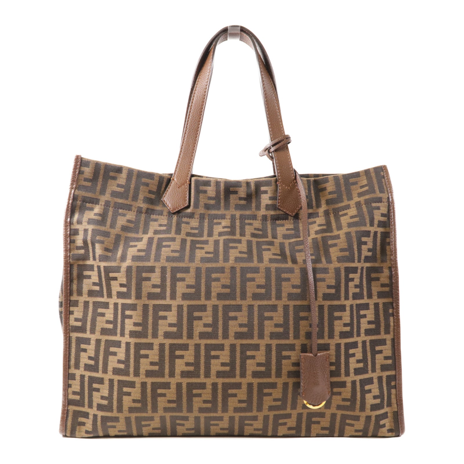 FENDI 帆布Tote Bag金扣手挽袋