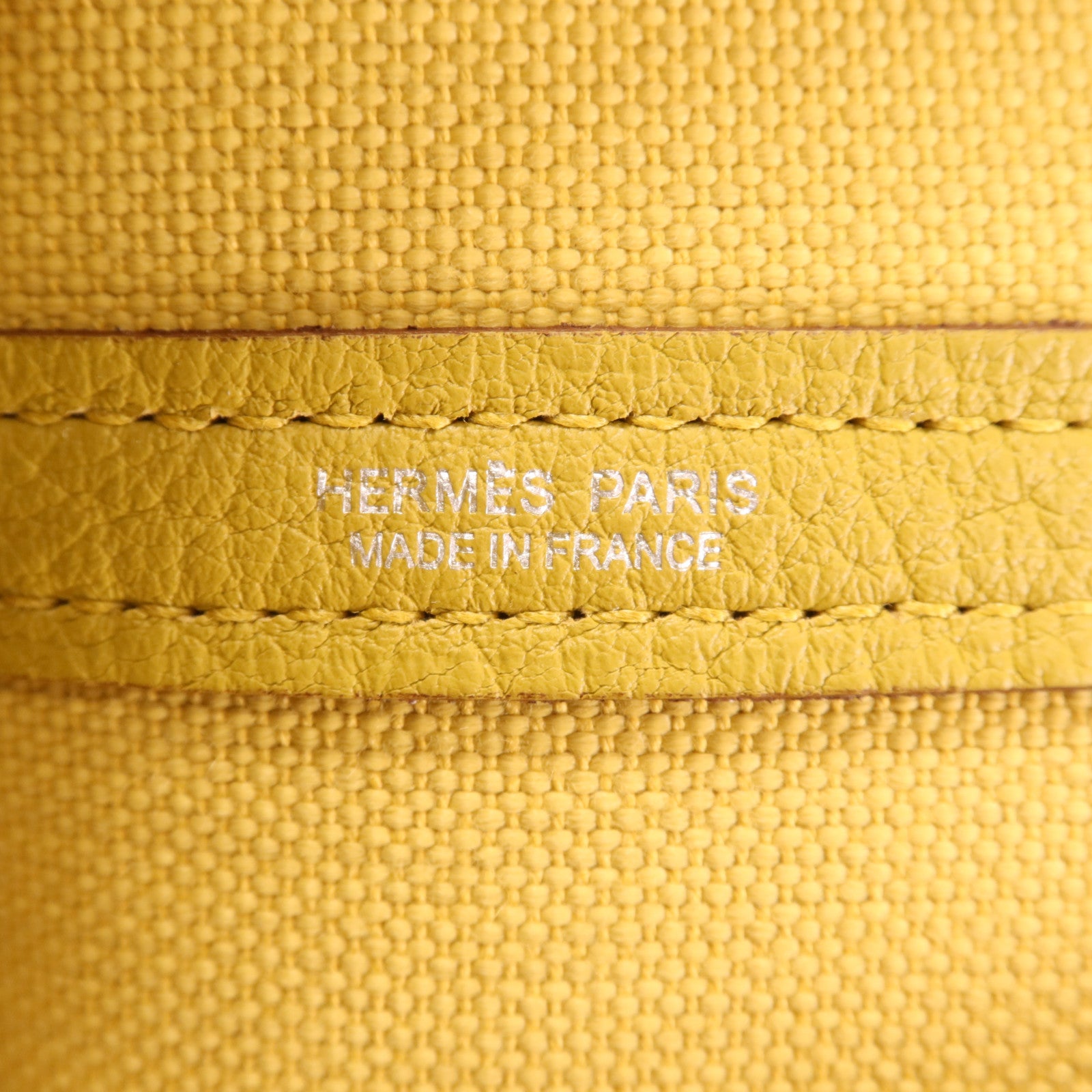 HERMES 帆布Garden File PM銀扣手挽肩背兩用袋