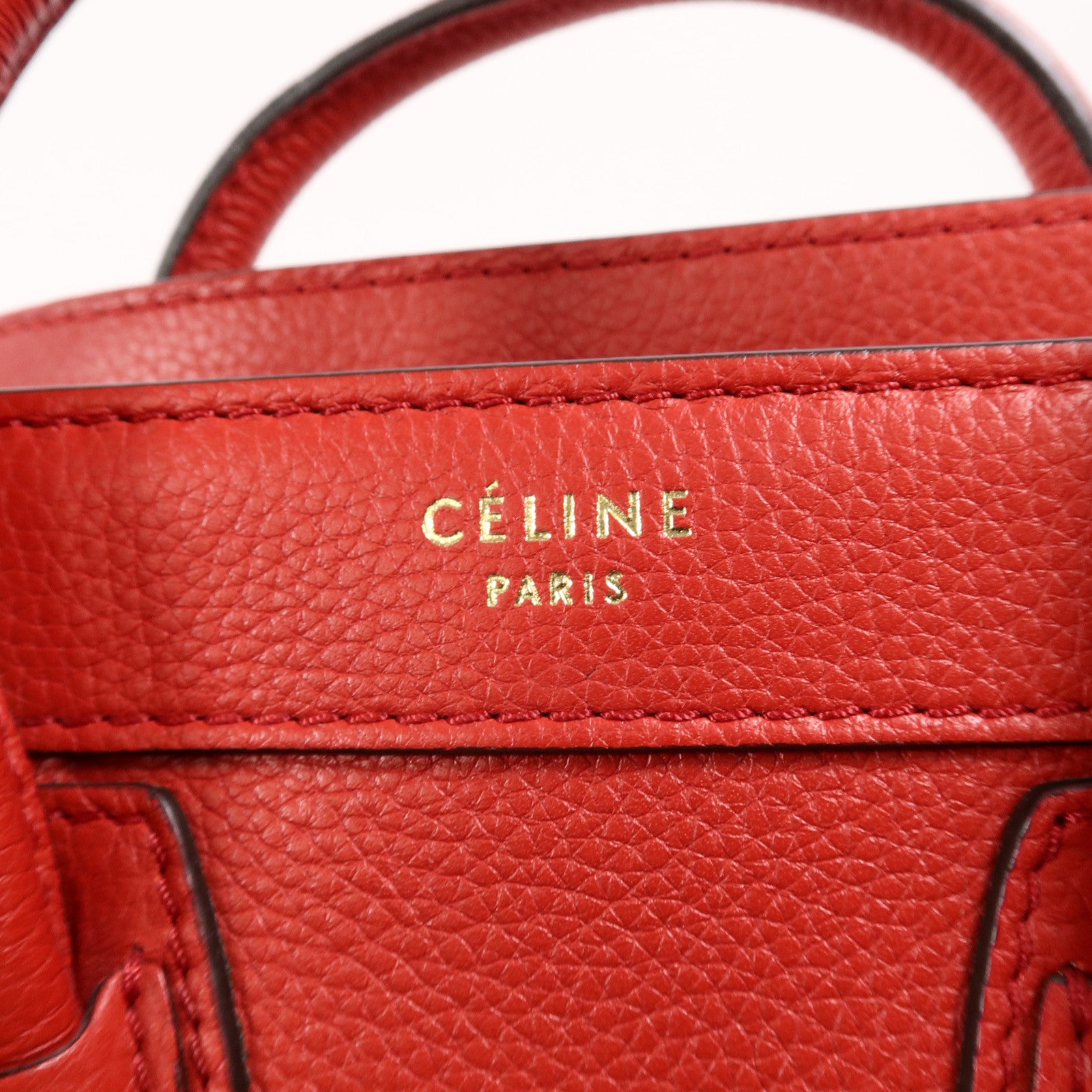 CELINE 牛皮皮革Nano Luggage手挽肩背兩用袋