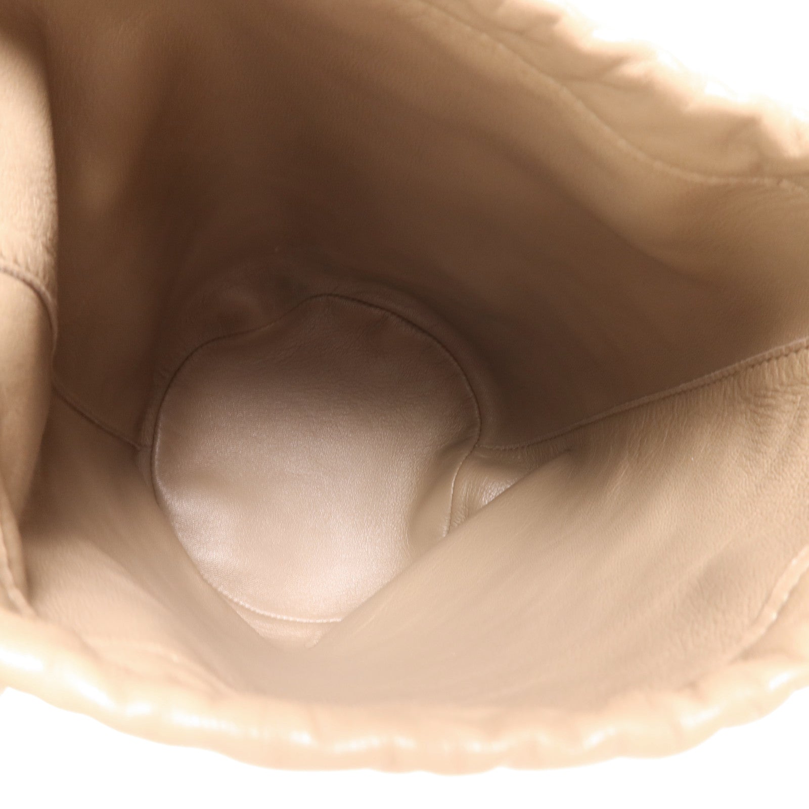 HERMES Milo皮革Bucket Bag銀扣手拿包Etoupe