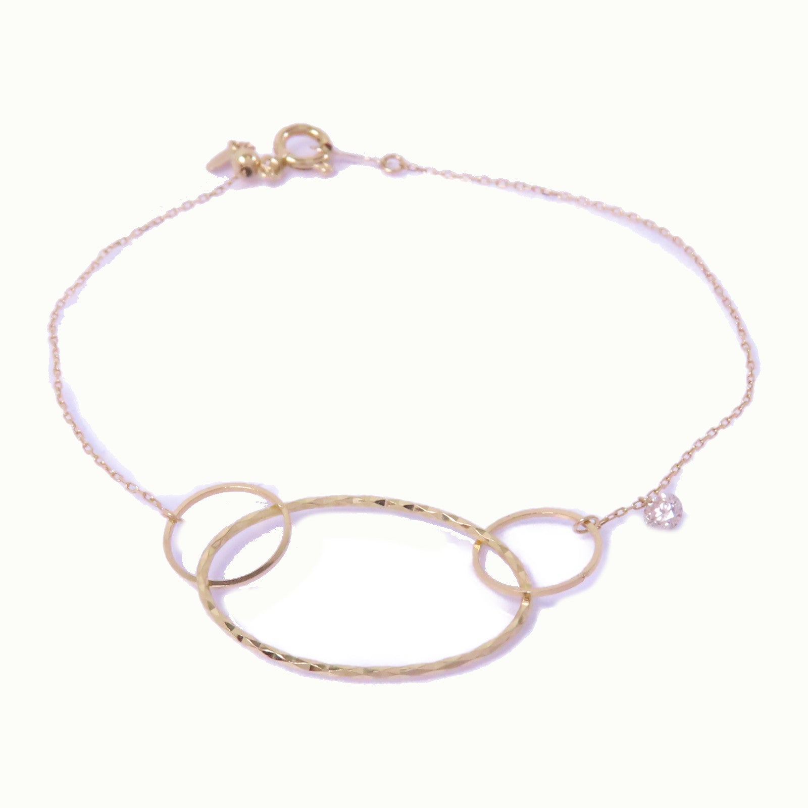 JEWELRY 18K黃金Diamond Bracelet 0.07ct鑽石手鏈