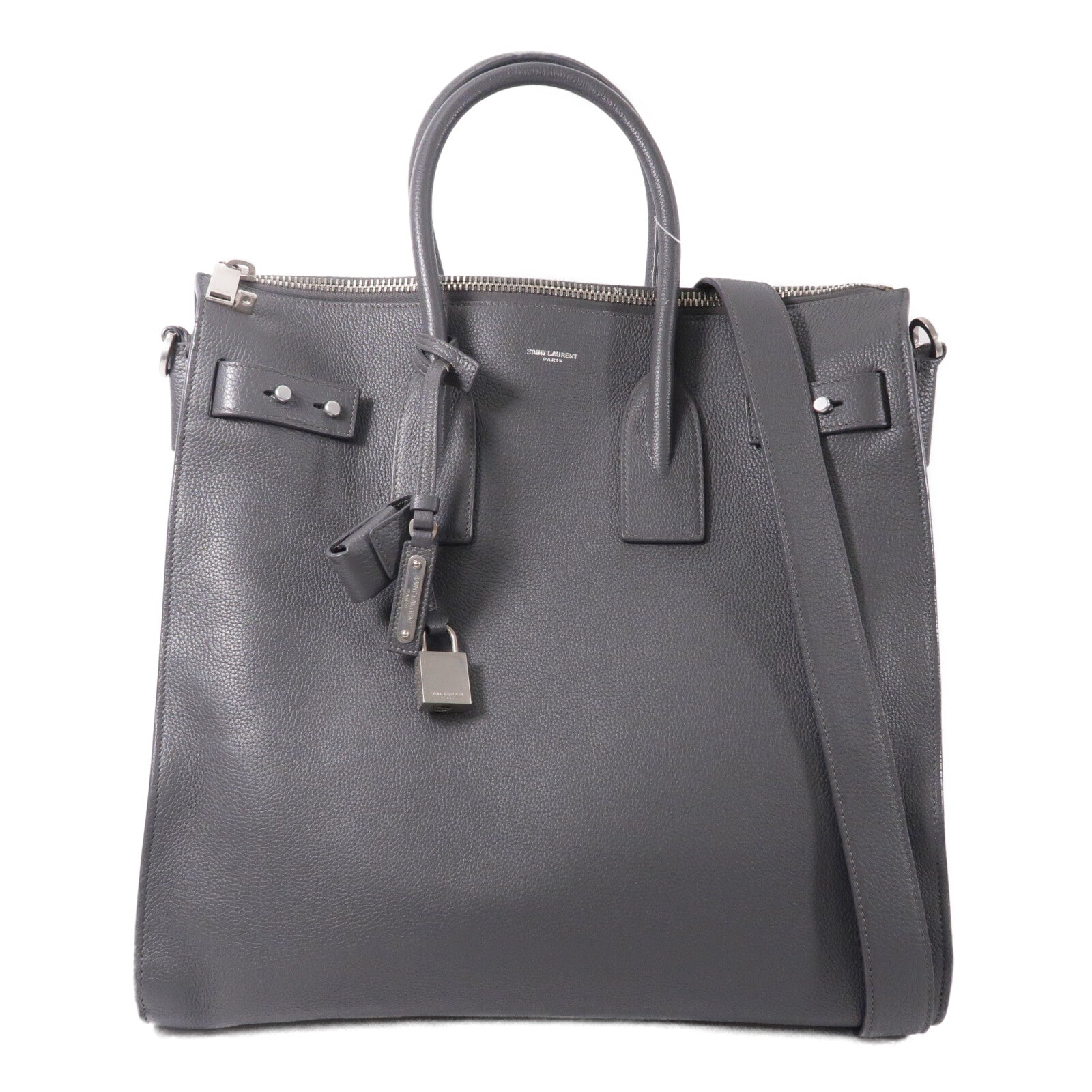 SAINT LAURENT 牛皮皮革Sac De Jour Souple North-South手挽肩背兩用袋