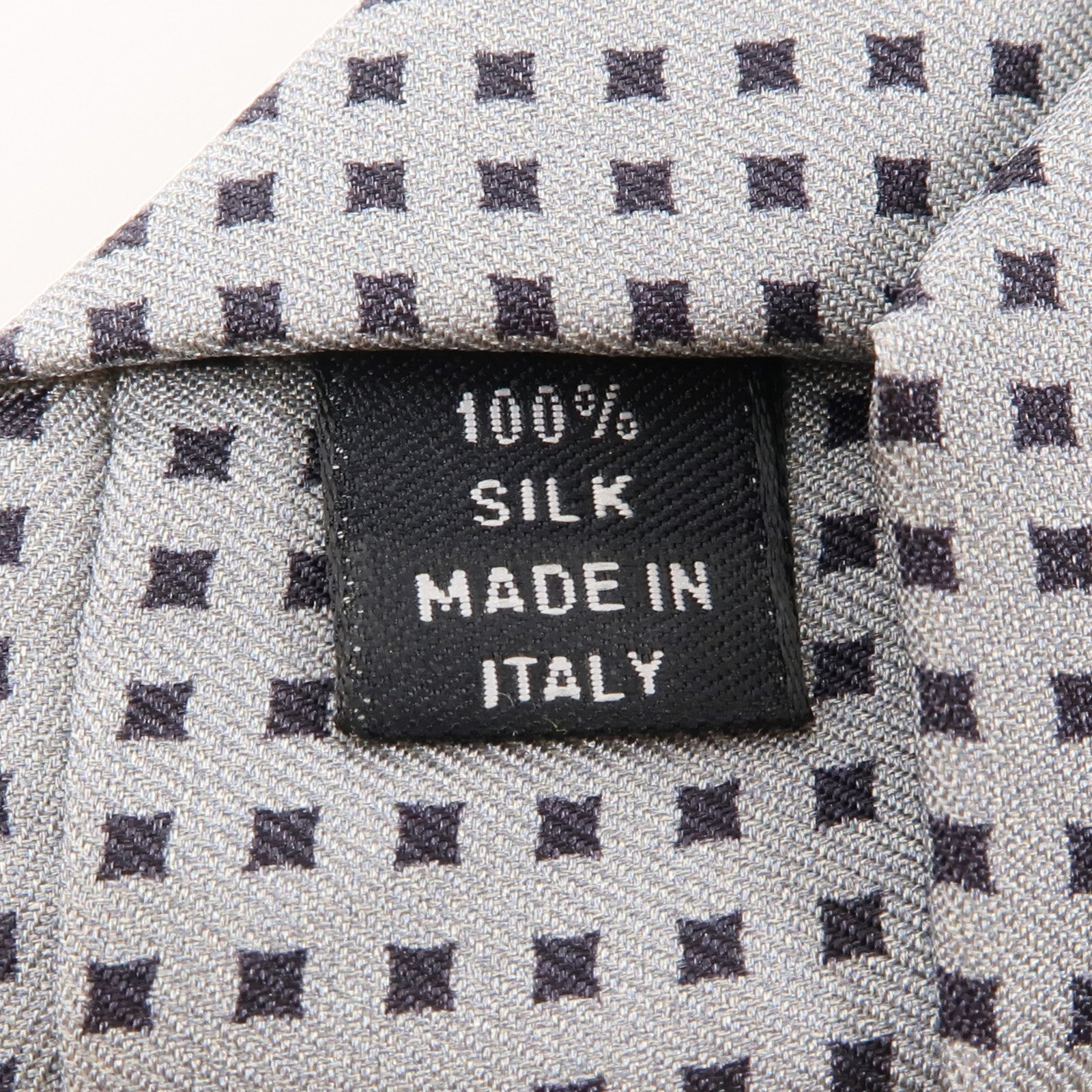 PRADA 絲質Tie領帶灰色/黑色