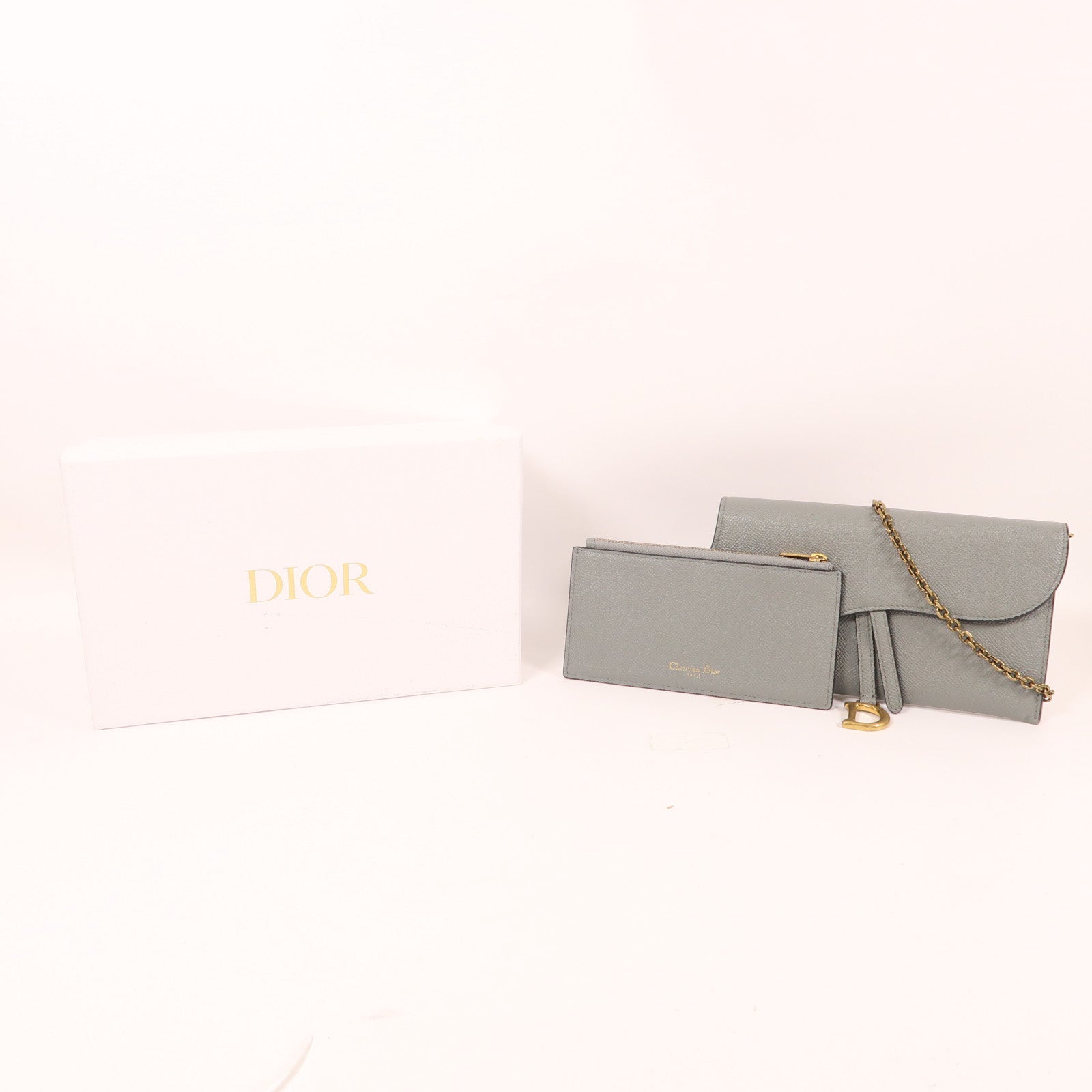 Dior 牛皮皮革Saddle Pouch With Chain鏈帶肩背袋