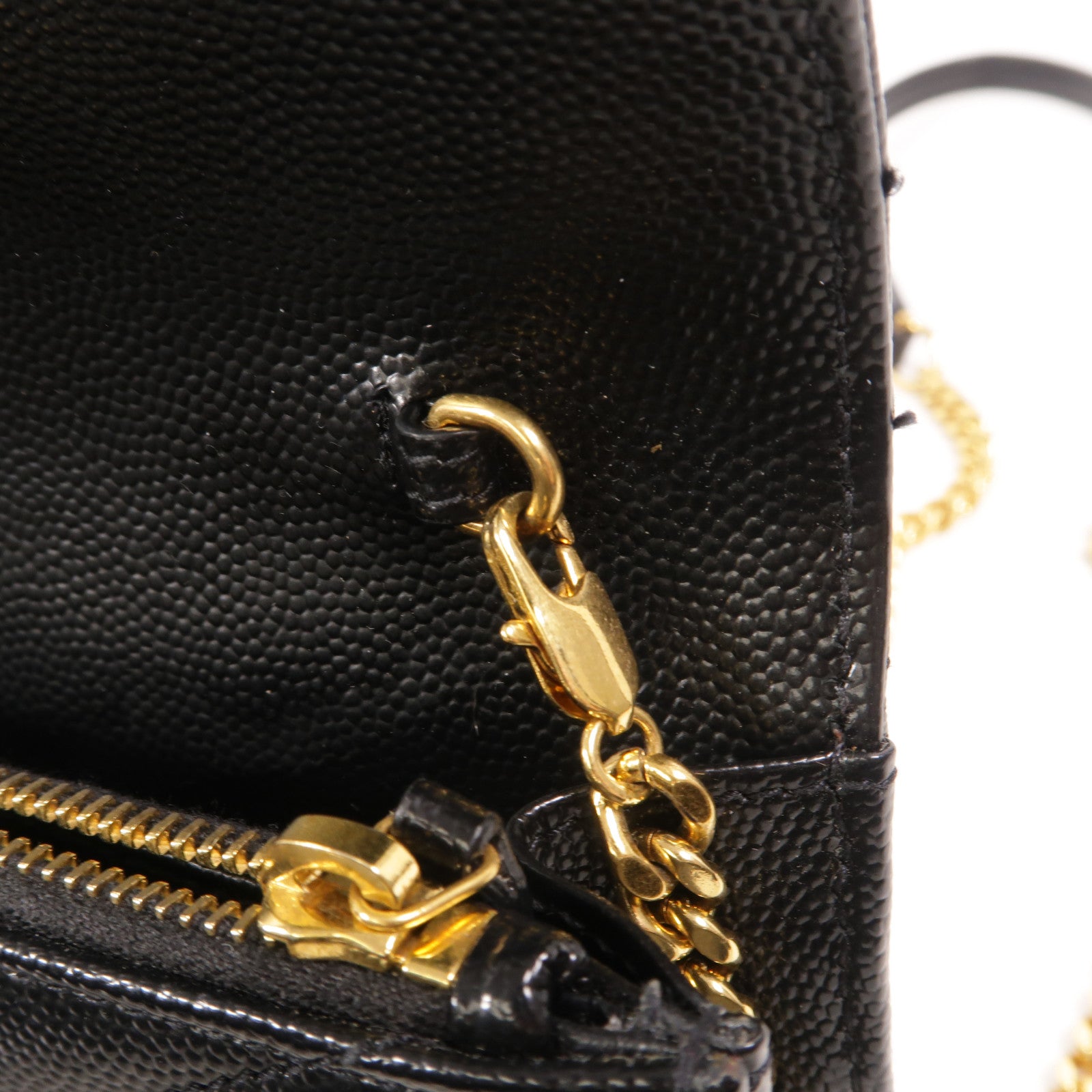 YVES SAINT LAURENT 牛皮皮革Cassandre Wallet On Chain鏈帶肩背袋