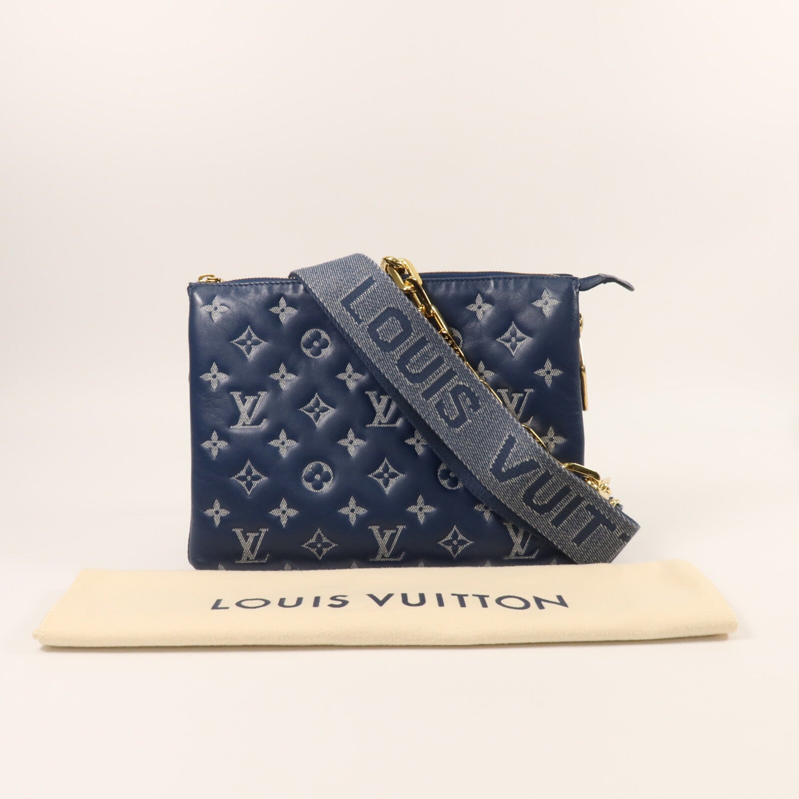 LOUIS VUITTON Monogram Lambskin Coussin PM鏈帶肩背袋