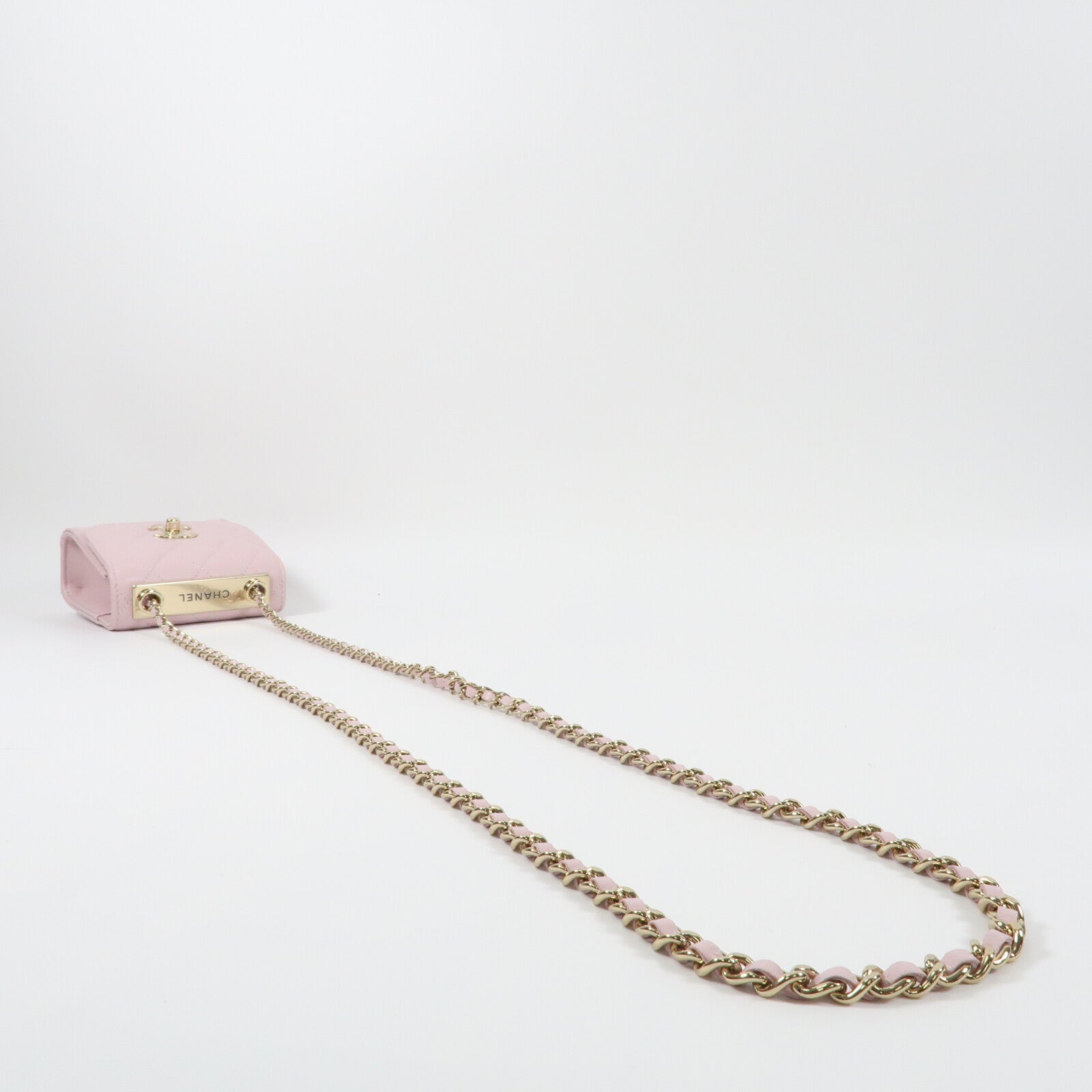 CHANEL 羊皮皮革Trendy CC Mini Bag金扣鏈帶肩背袋