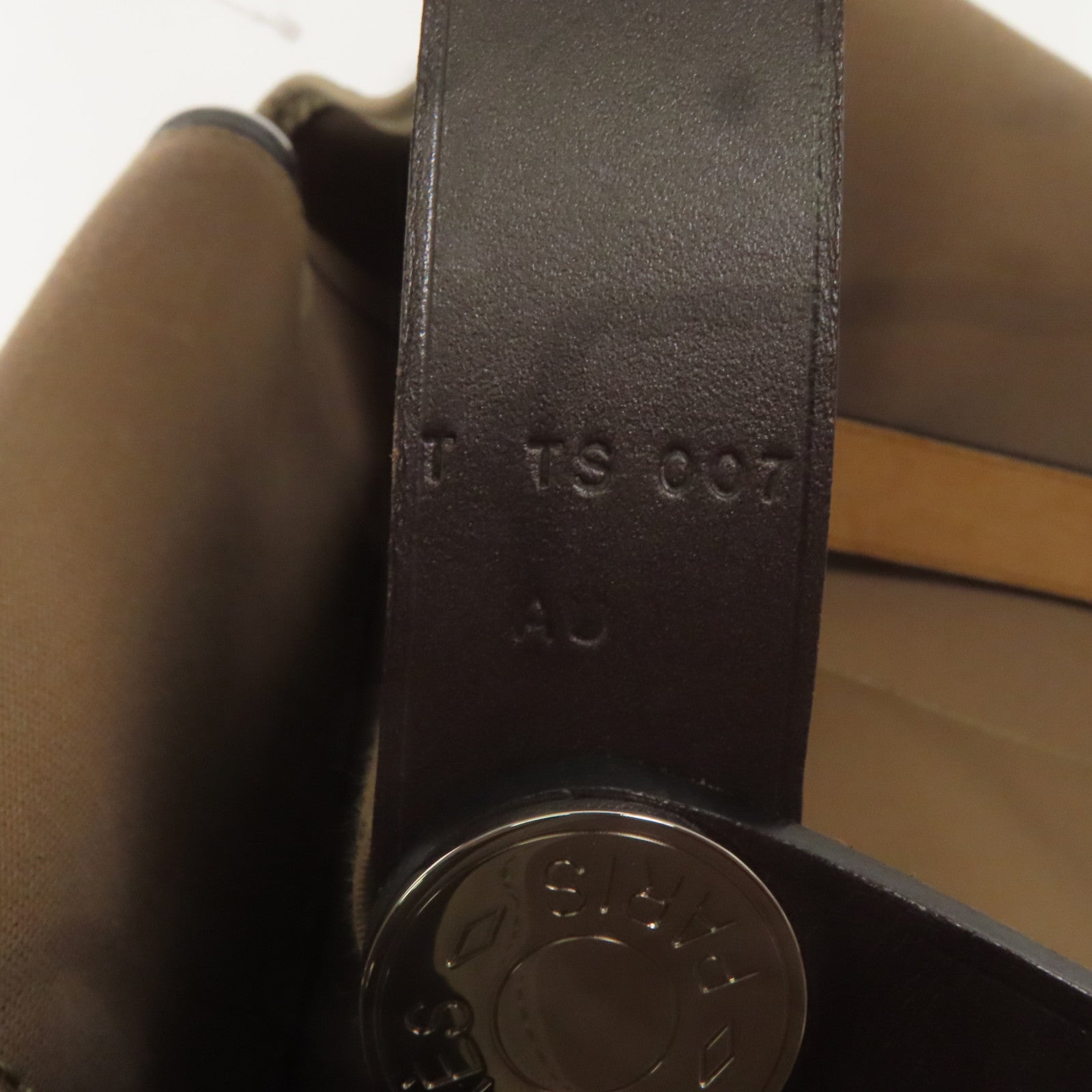 HERMES 帆布Cabag MM銀扣手挽肩背兩用袋大象灰色