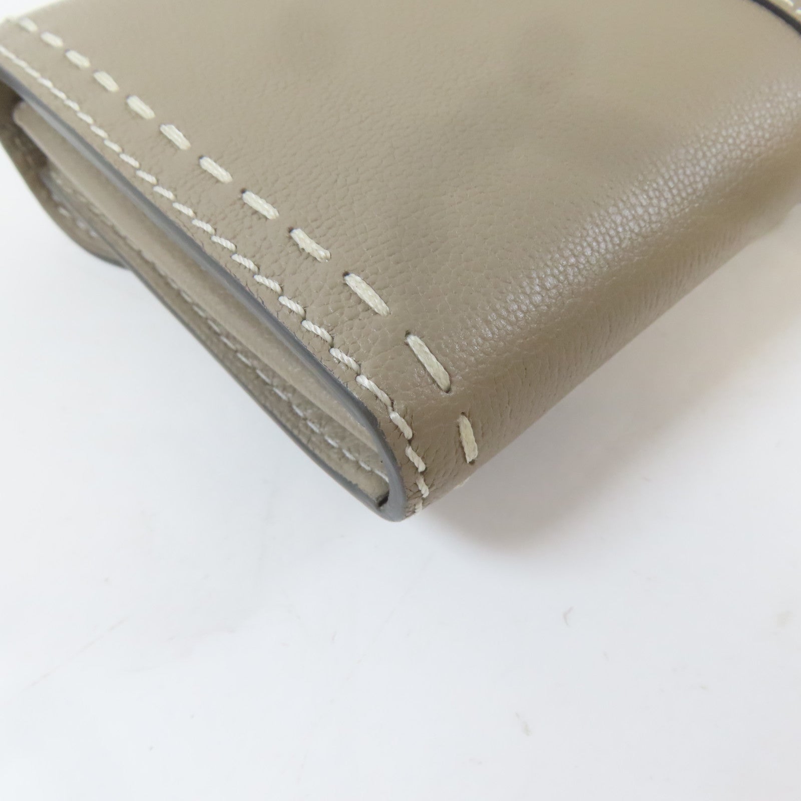 SELECTION 【激減優惠】牛皮皮革Delvaux Brillant Long Wallet Chain銀扣鏈帶肩背袋灰色