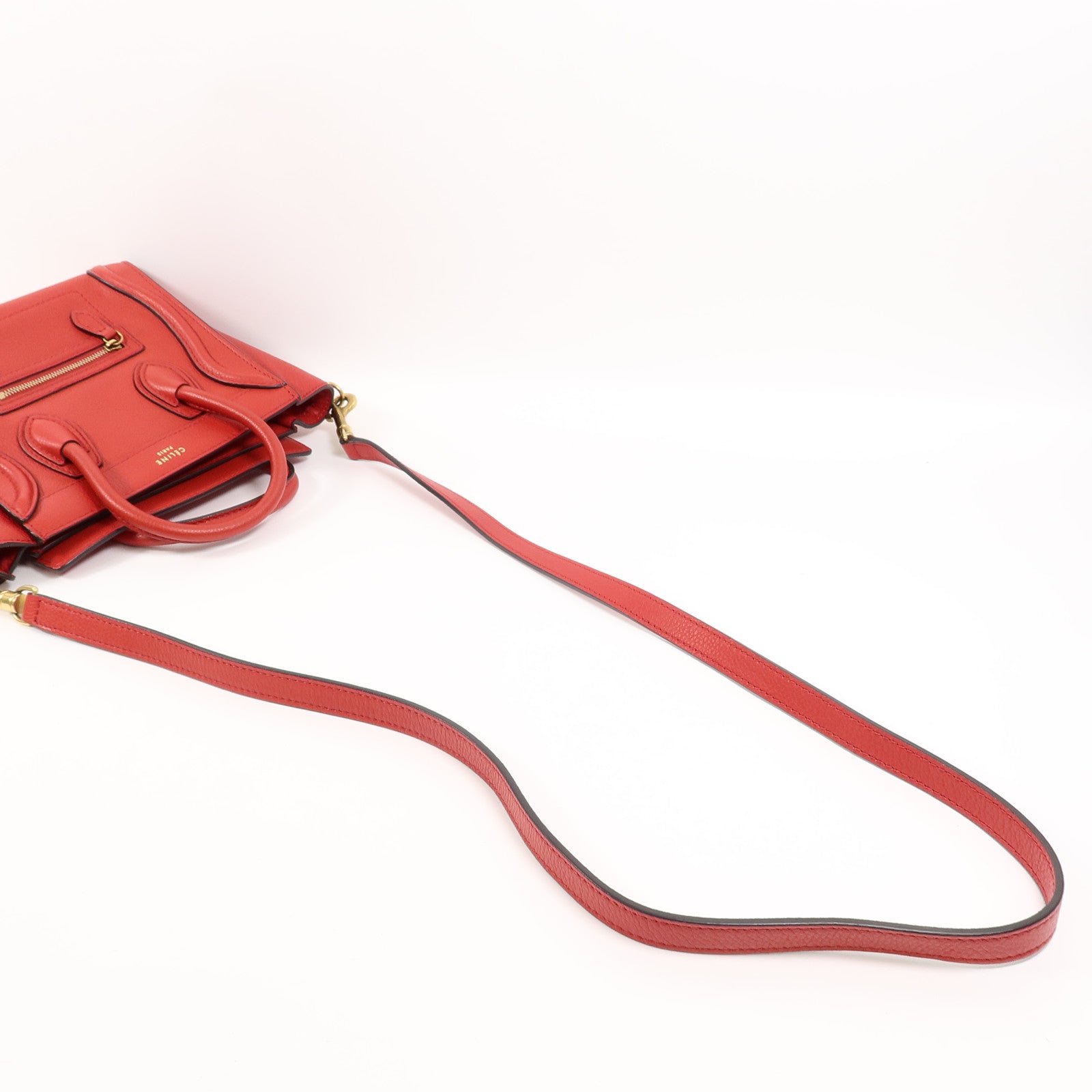 CELINE 牛皮皮革Nano Luggage手挽肩背兩用袋