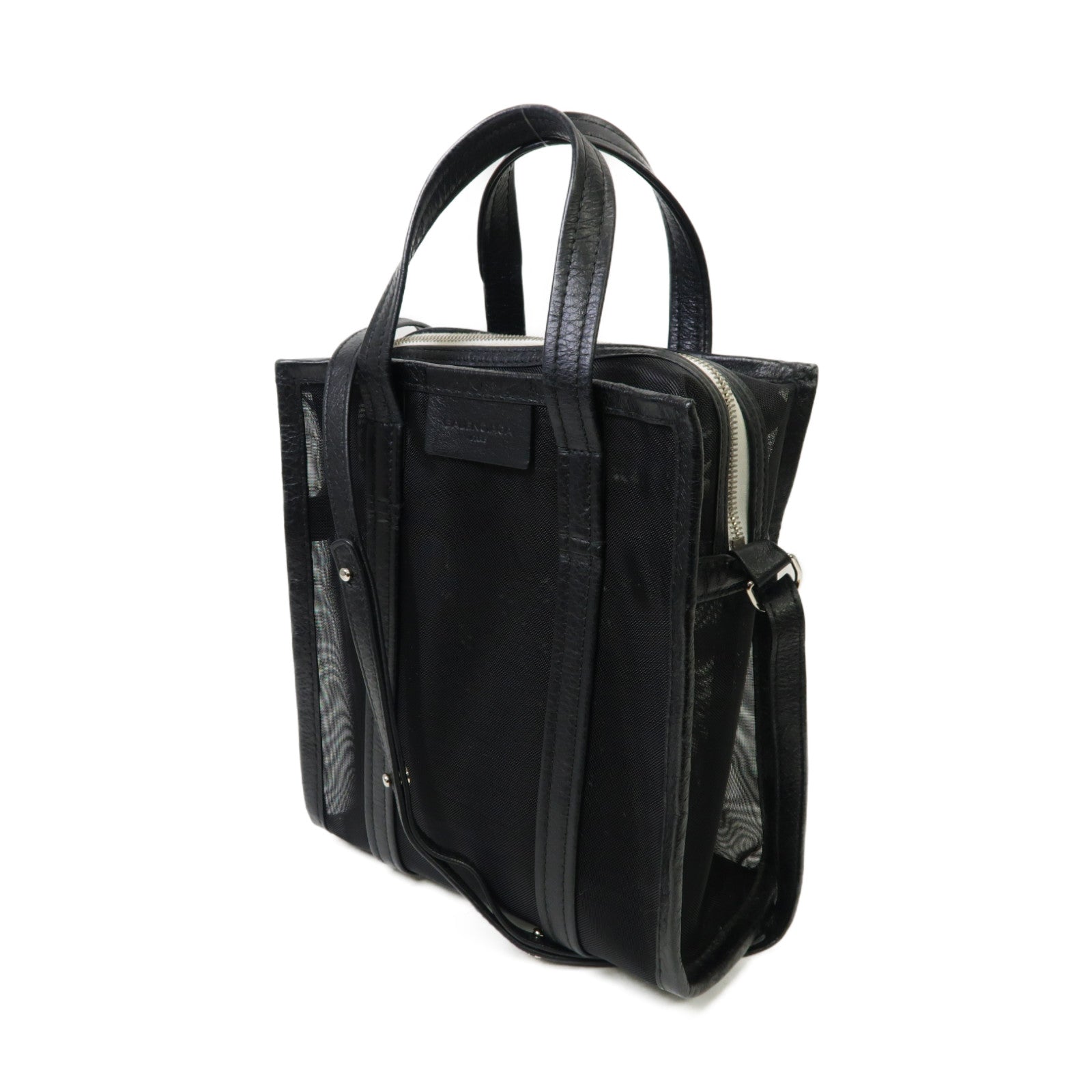 BALENCIAGA 【激減優惠】聚酯纖維2way Shoulder Bag銀扣手挽肩背兩用袋黒色