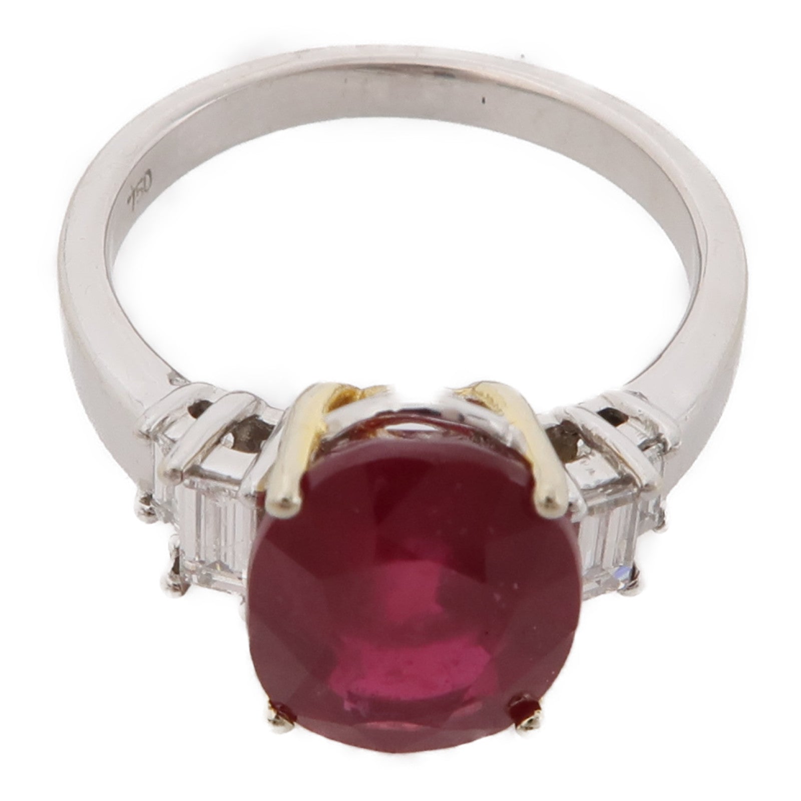 JEWELRY 18K白金Ruby Ring紅寶石戒指US#5.75