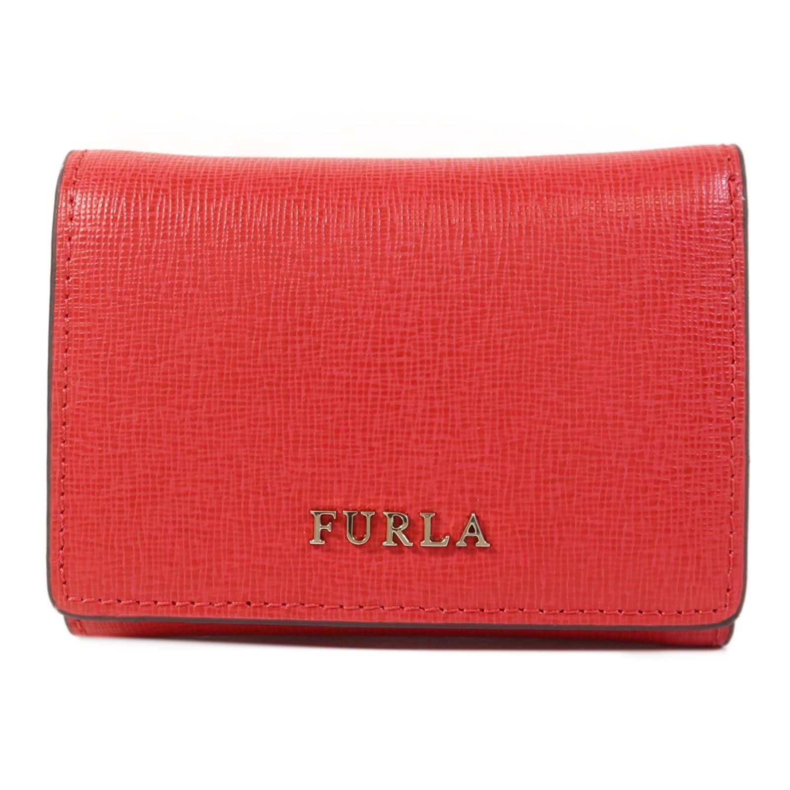 Furla 牛皮皮革Trifold Wallet金扣錢包