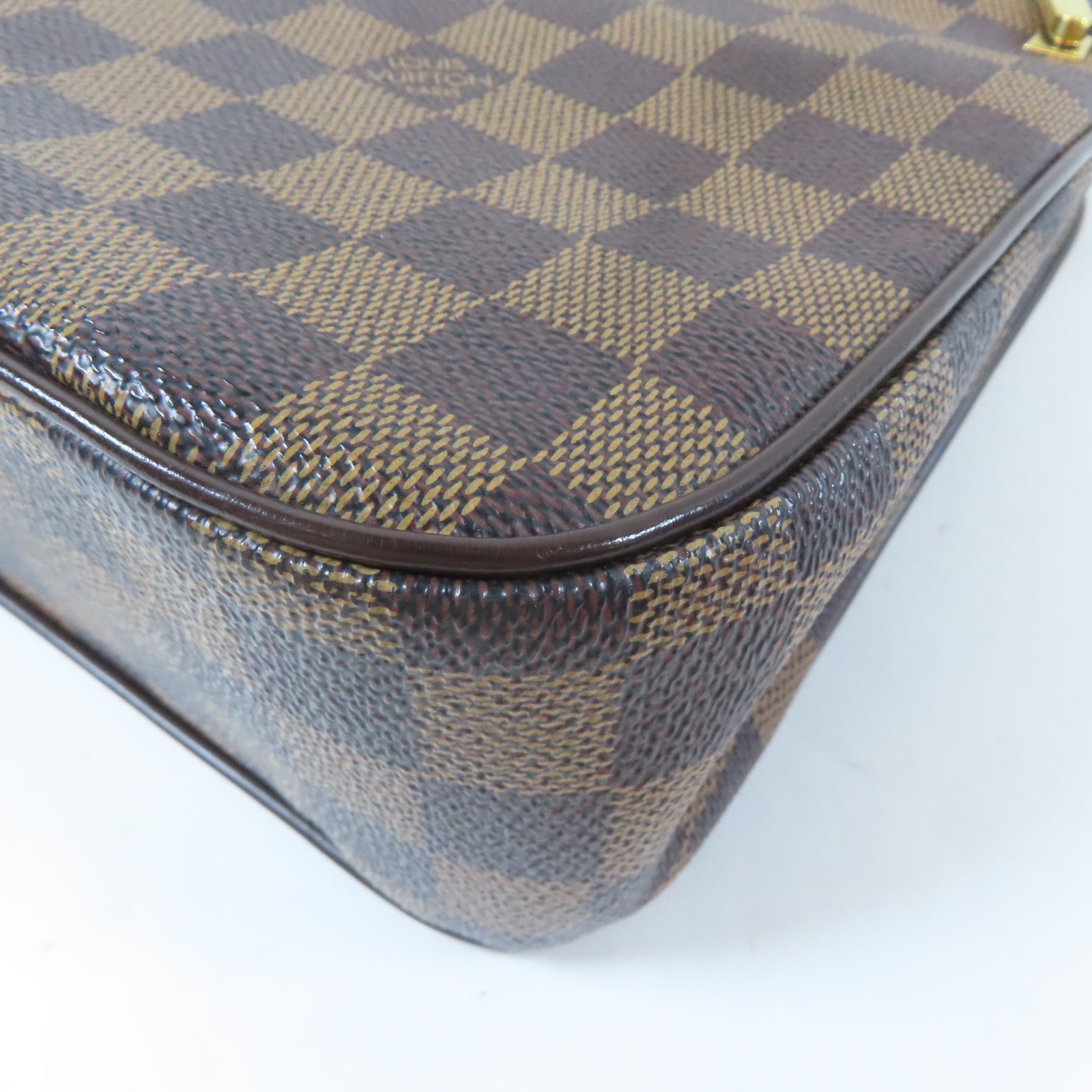 LOUIS VUITTON Damier Ebene Aubagne金扣肩背袋啡色
