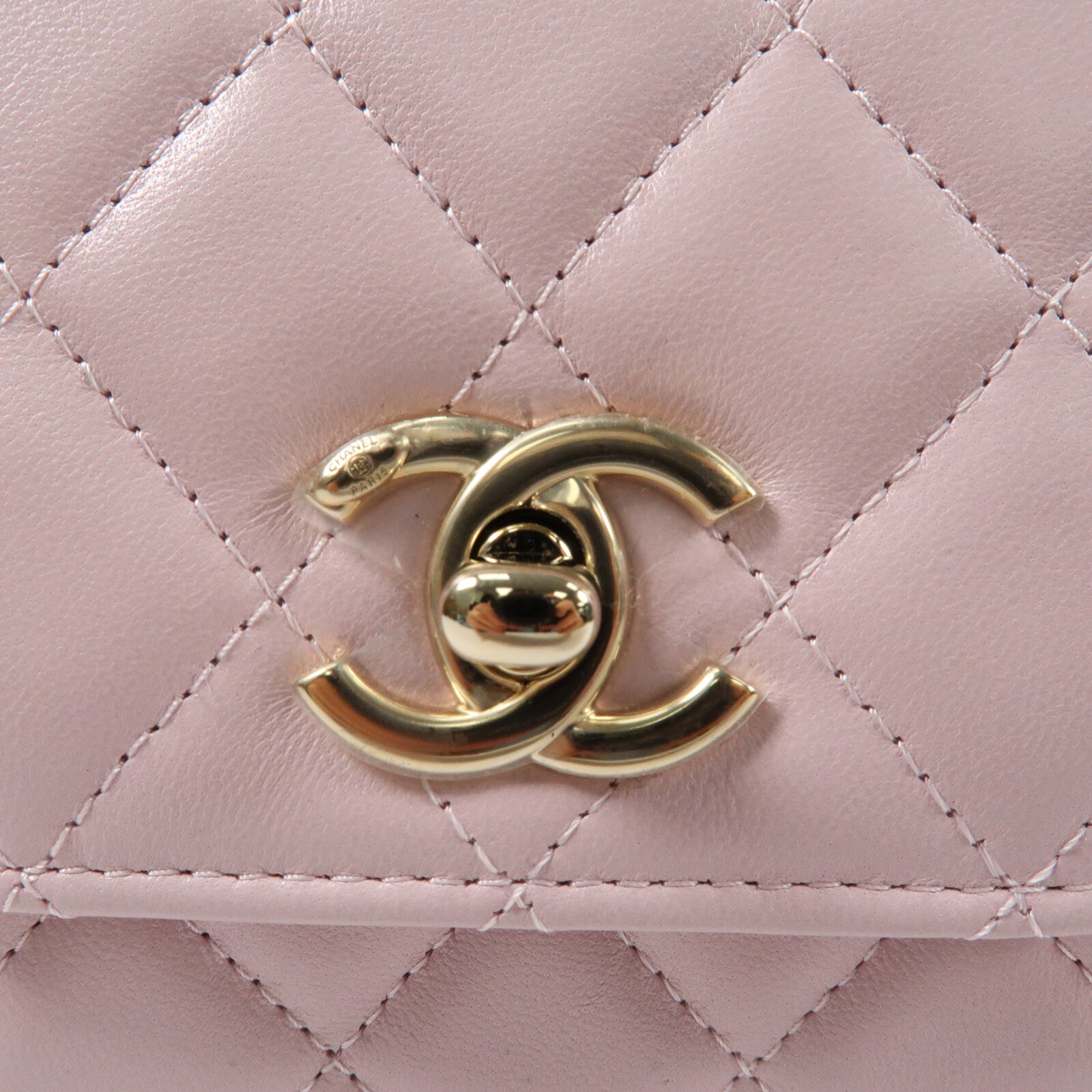 CHANEL 羊皮皮革Trendy CC Mini Bag金扣鏈帶肩背袋