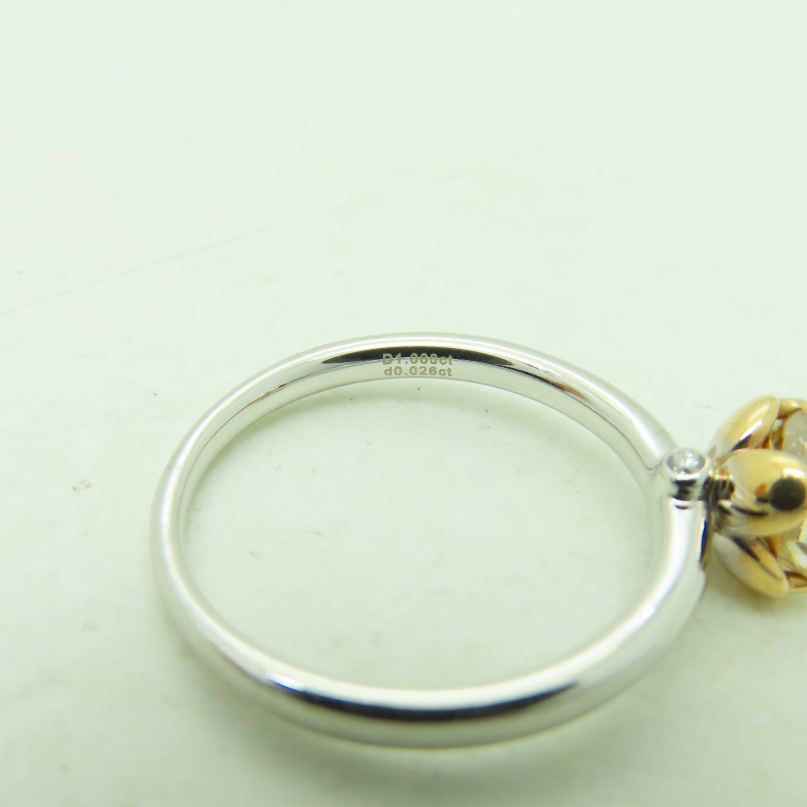 JEWELRY **【激減優惠】18K白金/玫瑰金Diamond Ring1.06ct/0.26ct鑽石戒指US#7.5