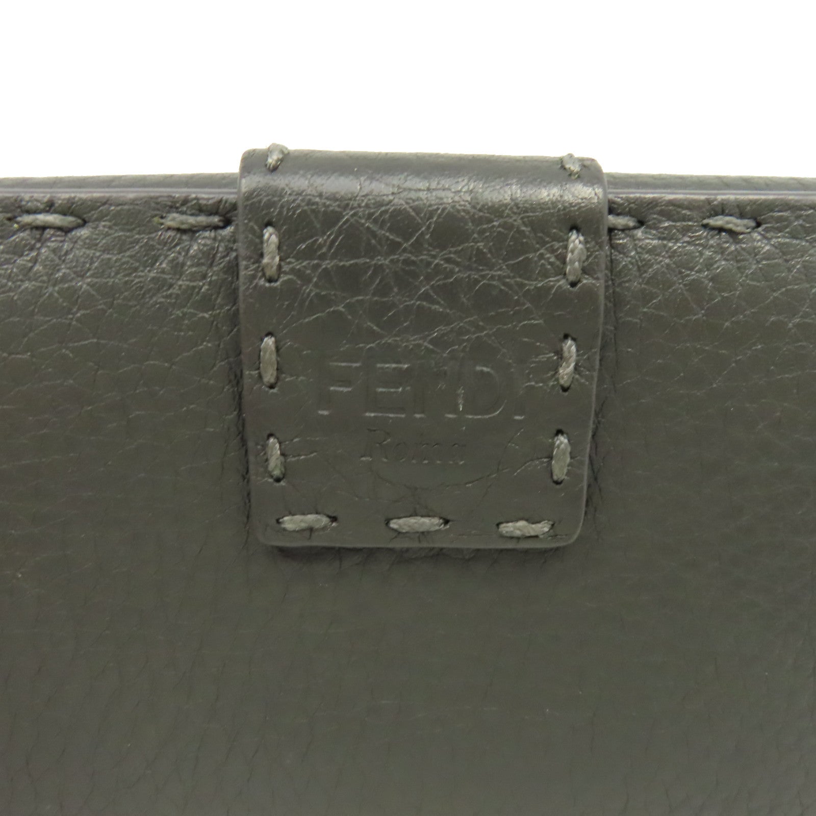 FENDI 牛皮皮革Long Wallet長錢包碳灰色
