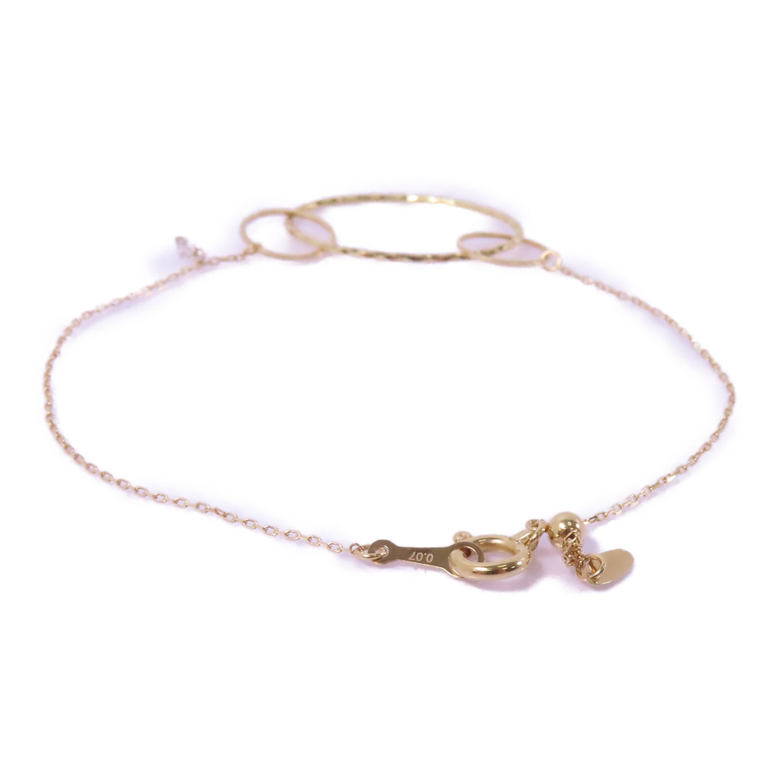 JEWELRY 18K黃金Diamond Bracelet 0.07ct鑽石手鏈