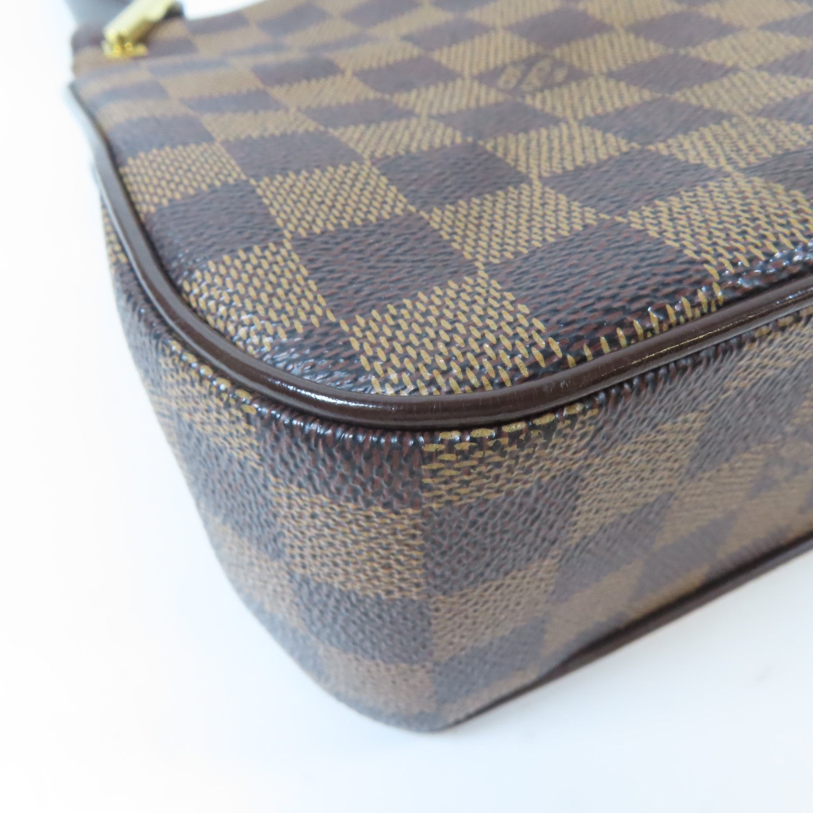 LOUIS VUITTON Damier Ebene Aubagne金扣肩背袋啡色