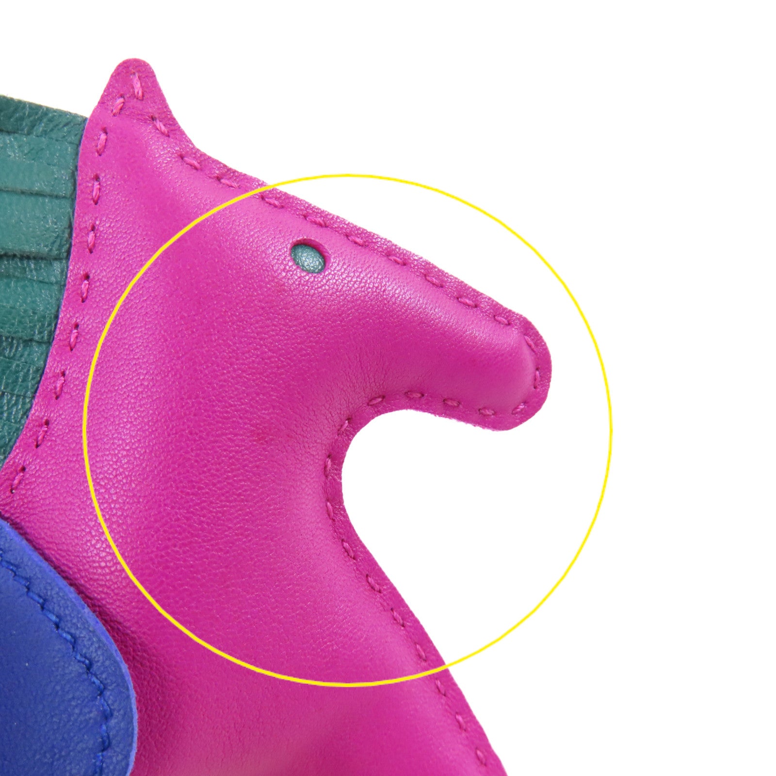 HERMES Swift皮革Rodeo MM Charm掛飾紫色/綠色/藍色