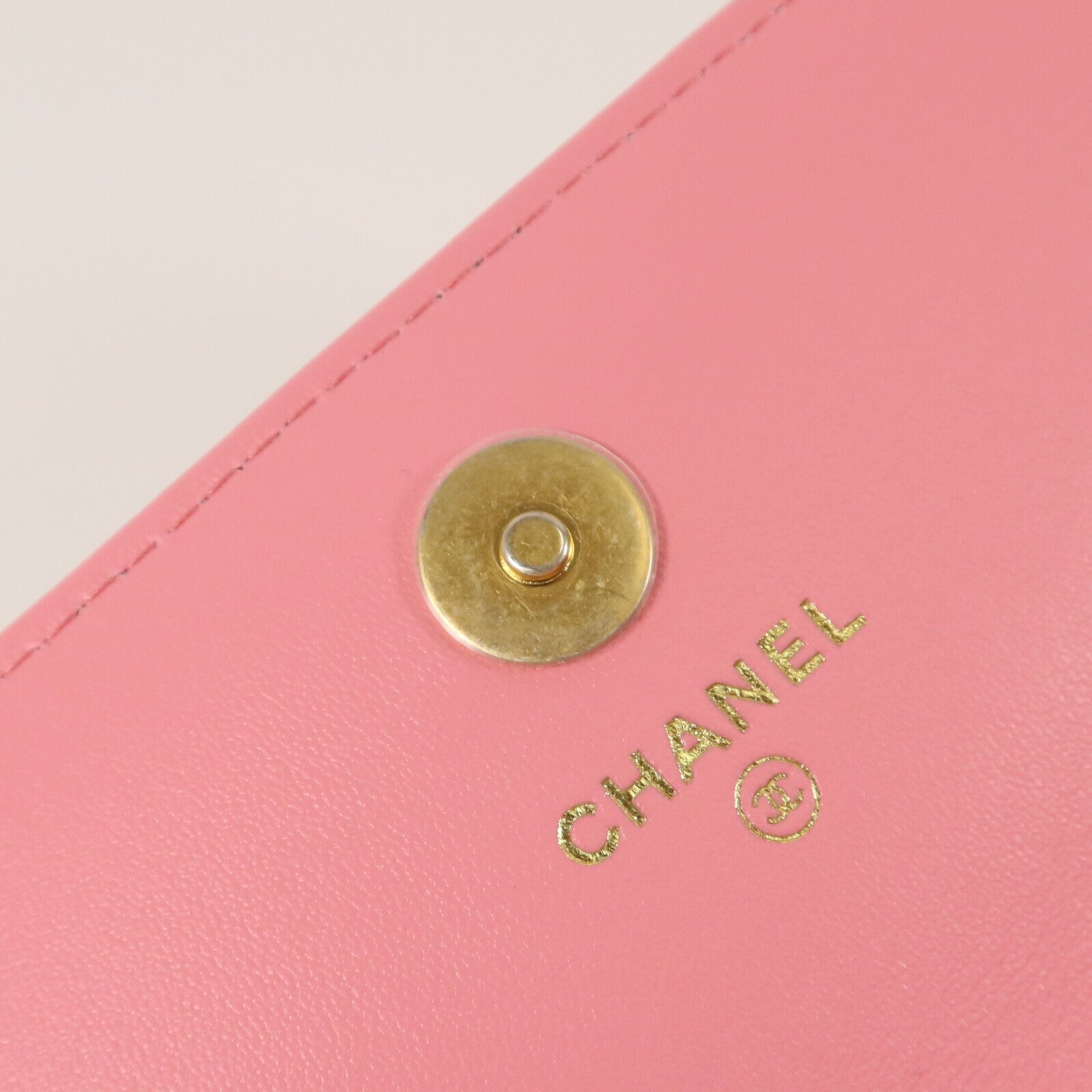 CHANEL 羊皮皮革Mini Top Handle金扣手挽肩背兩用袋