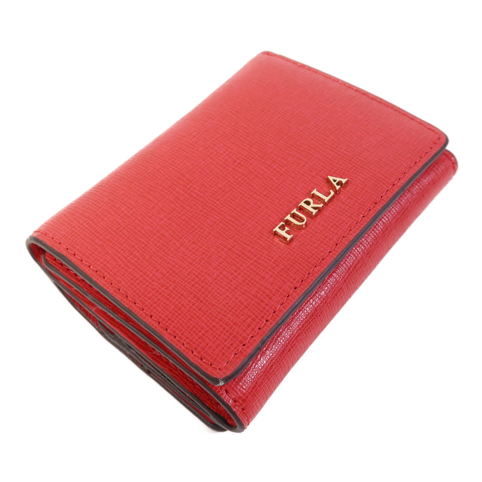 Furla 牛皮皮革Trifold Wallet金扣錢包