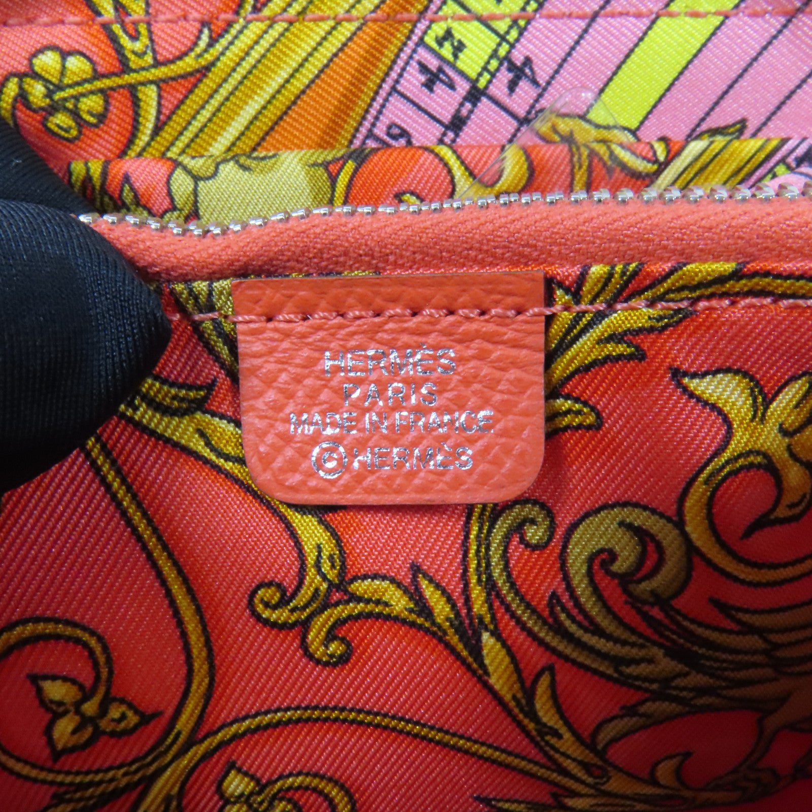 HERMES Epsom皮革Sikin Coin Purse零錢包Rouge Pivoine