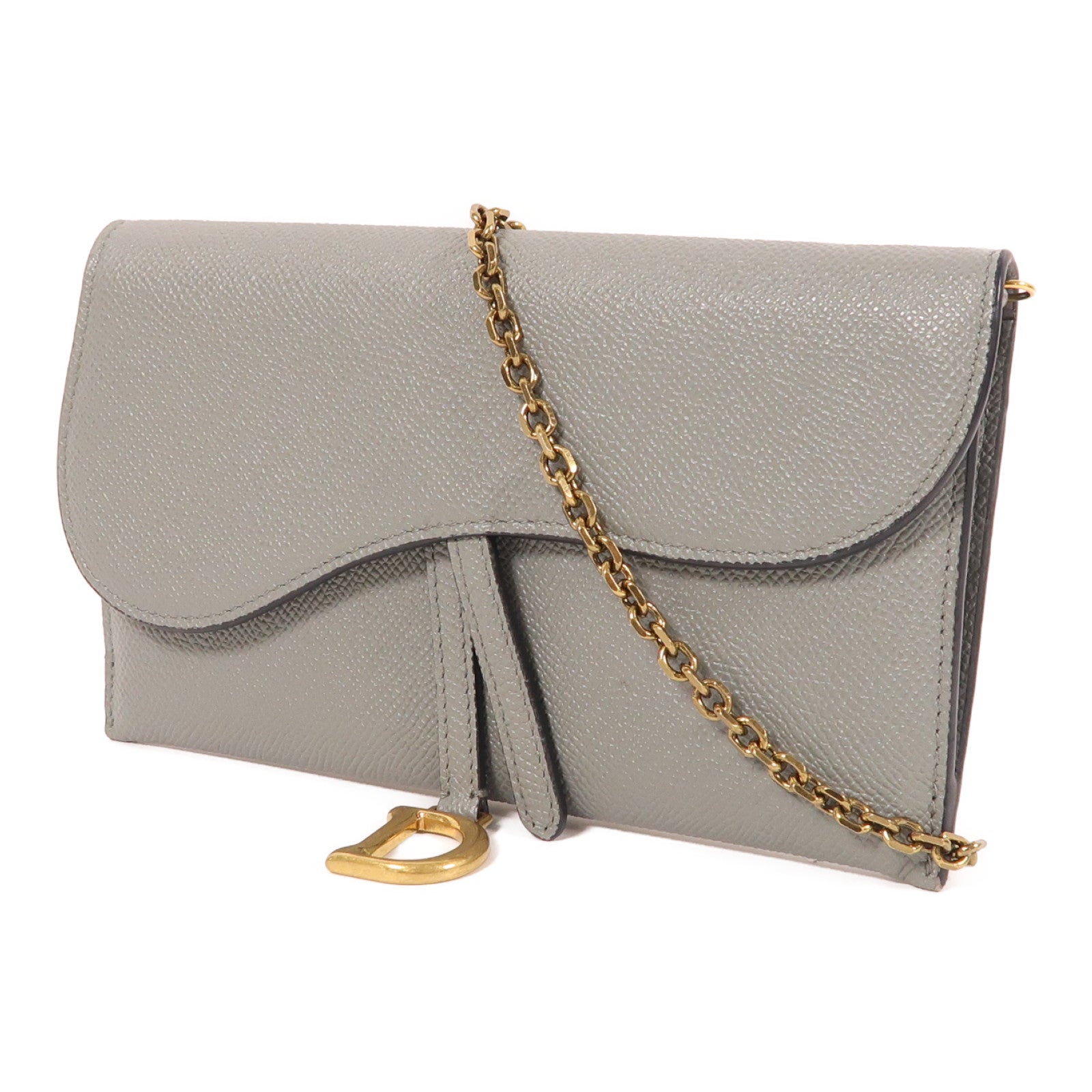 Dior 牛皮皮革Saddle Pouch With Chain鏈帶肩背袋